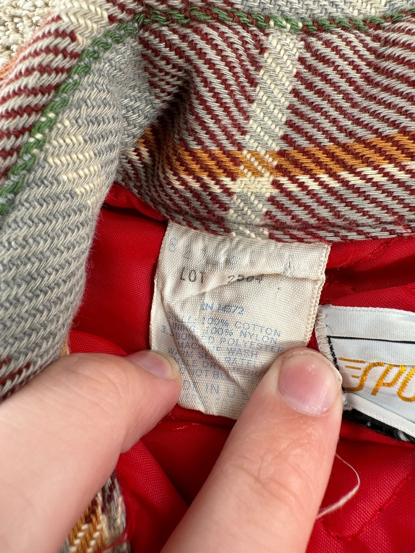 Tag on Vintage Quilted Sport King Cotton Flannel SZ M