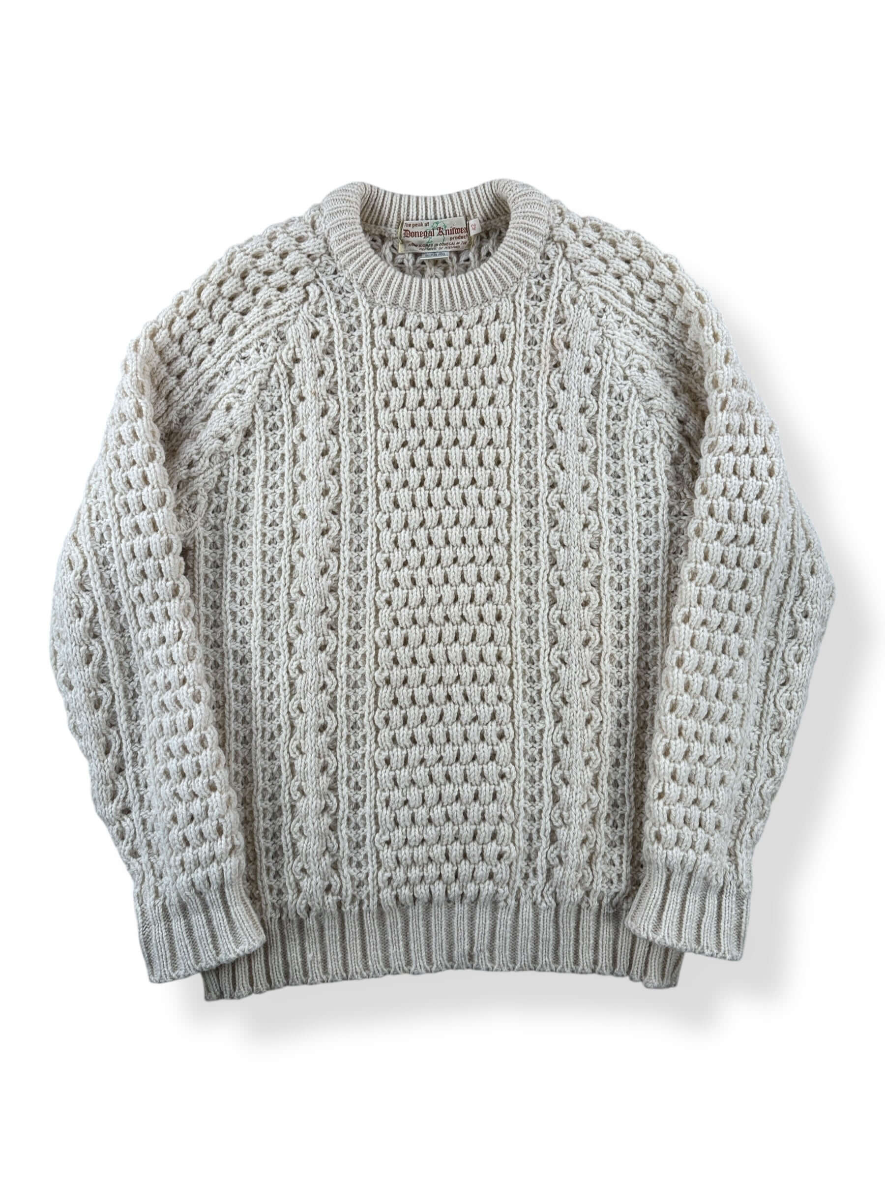 Front of Vintage Donegal Knitwear Irish Wool Sweater SZ 42