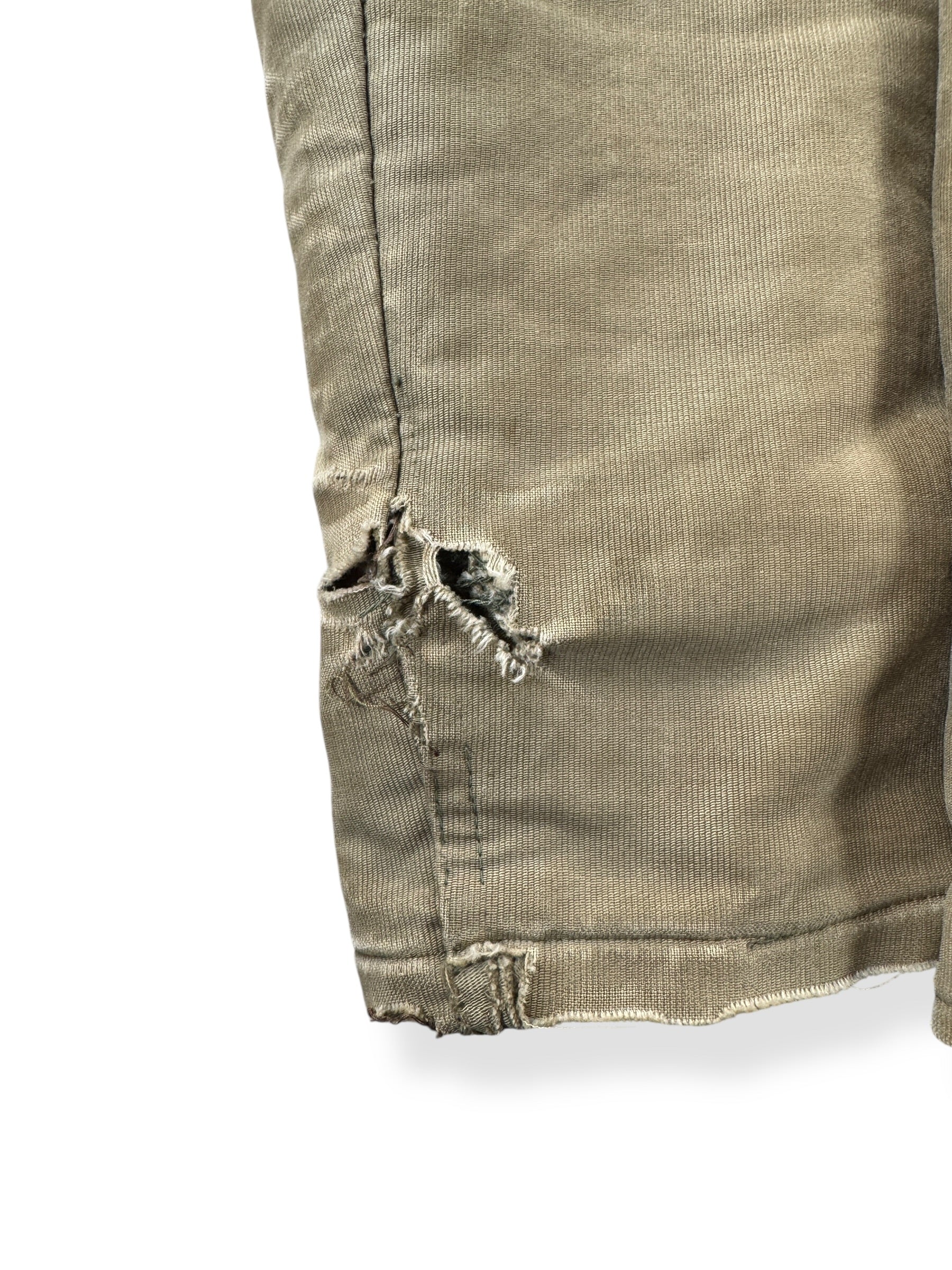 Thrashed Cuff on Vintage WWII Era Stenciled N-1 Deck Jacket SZ 42