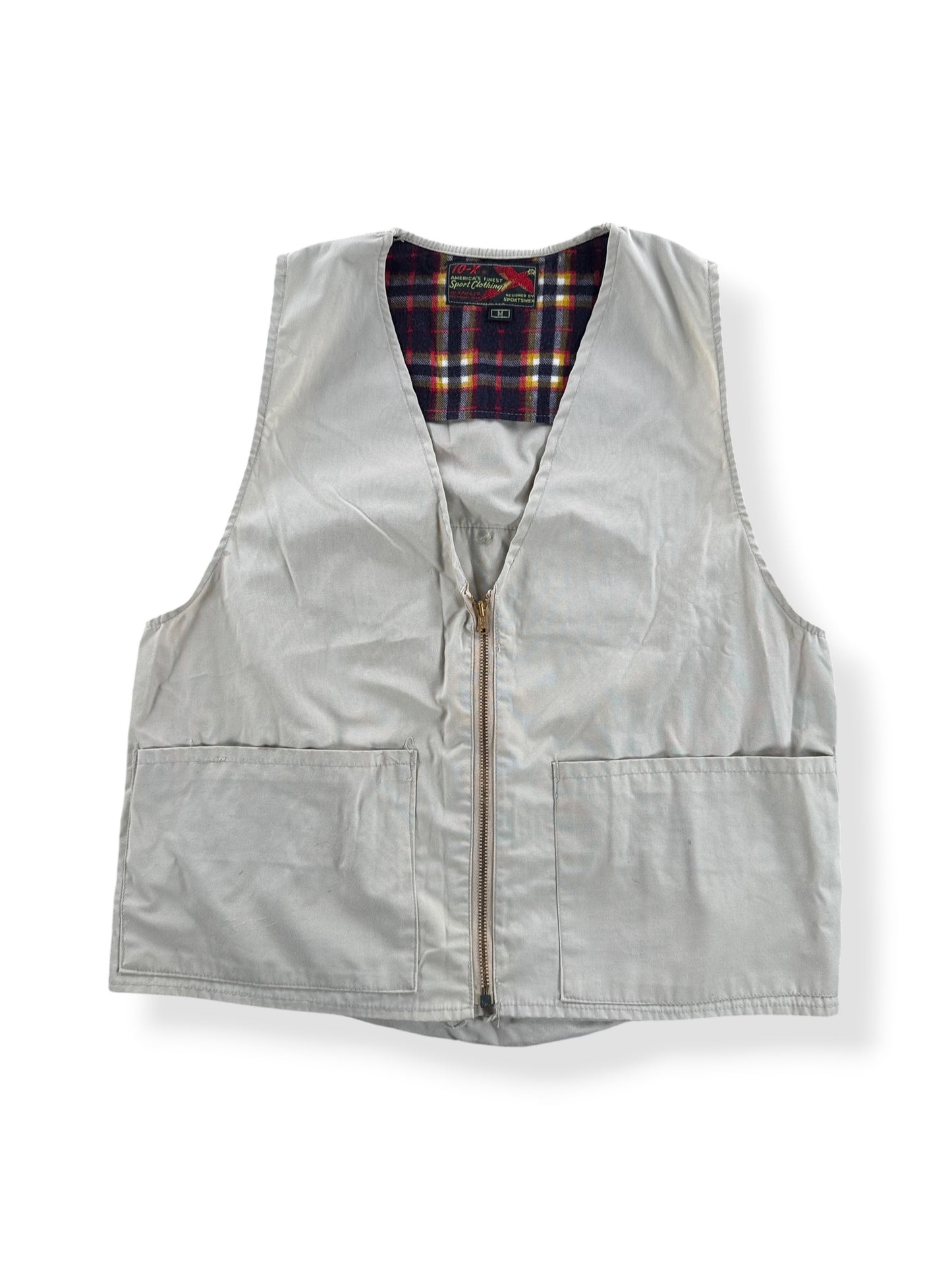 Front of Vintage 10-X Hunting Vest SZ M
