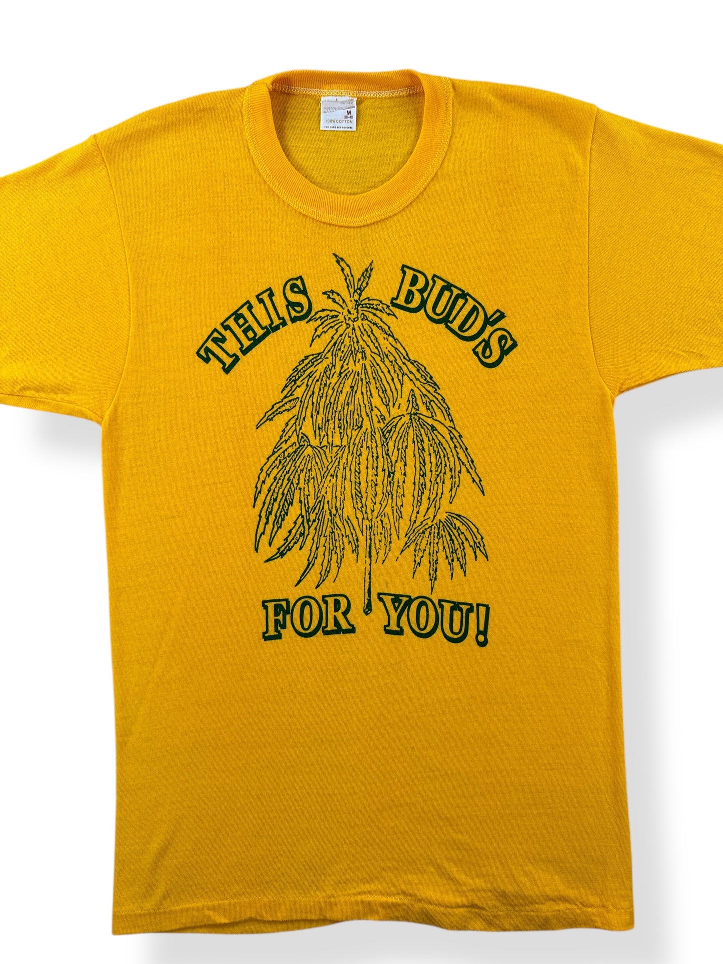 Front Close Up of Vintage This Buds For You Tee SZ XS