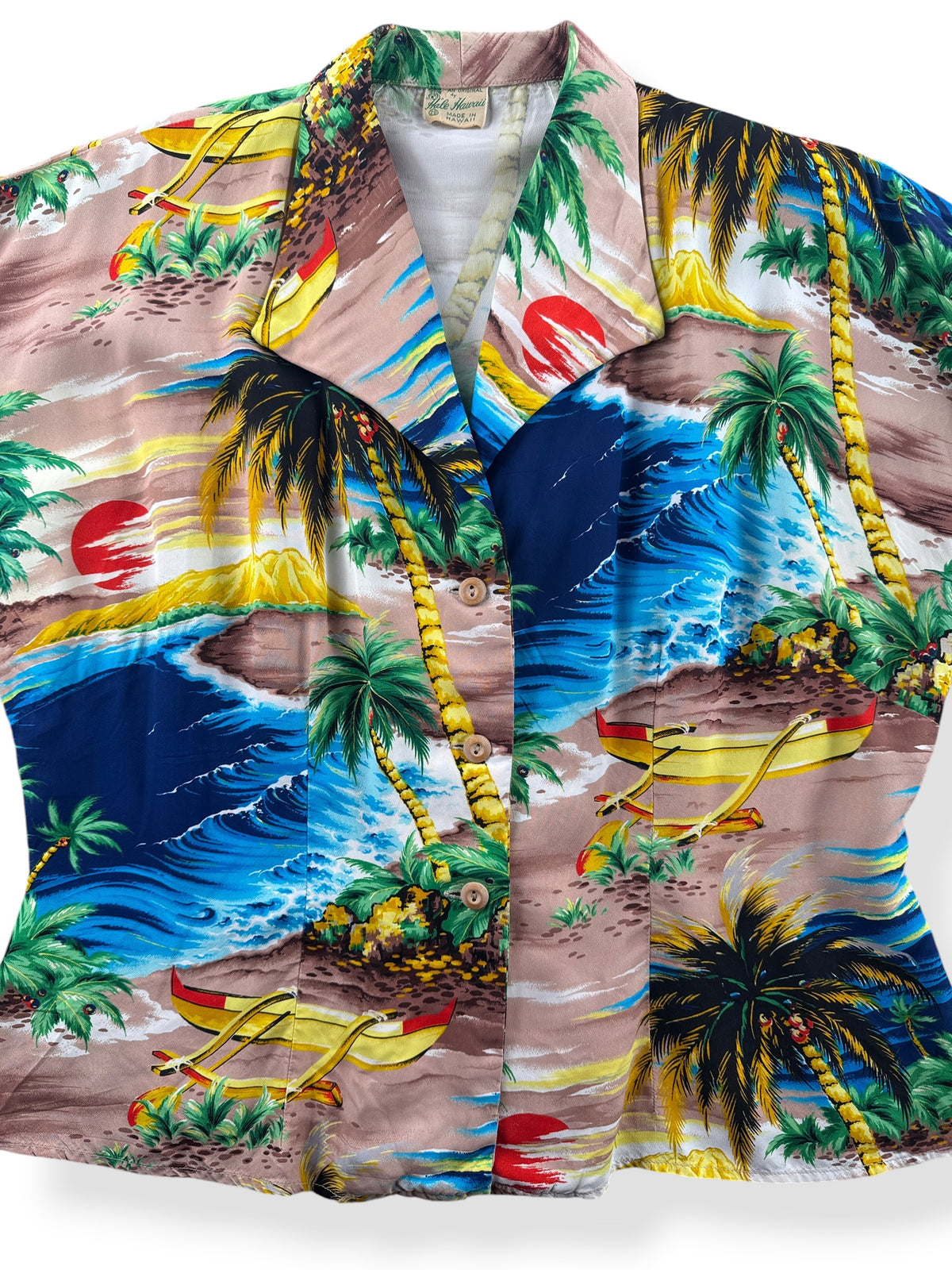 Close-up of Vintage Hale Hawaii Womens Top SZ 20
