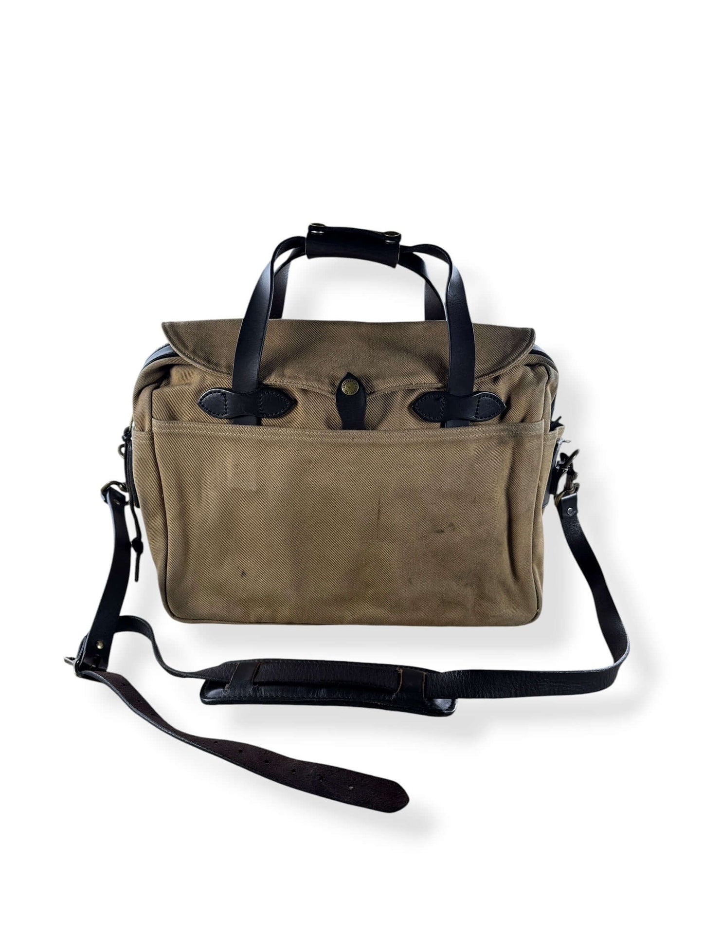 Front of Filson Rugged Twill Briefcase Style 257