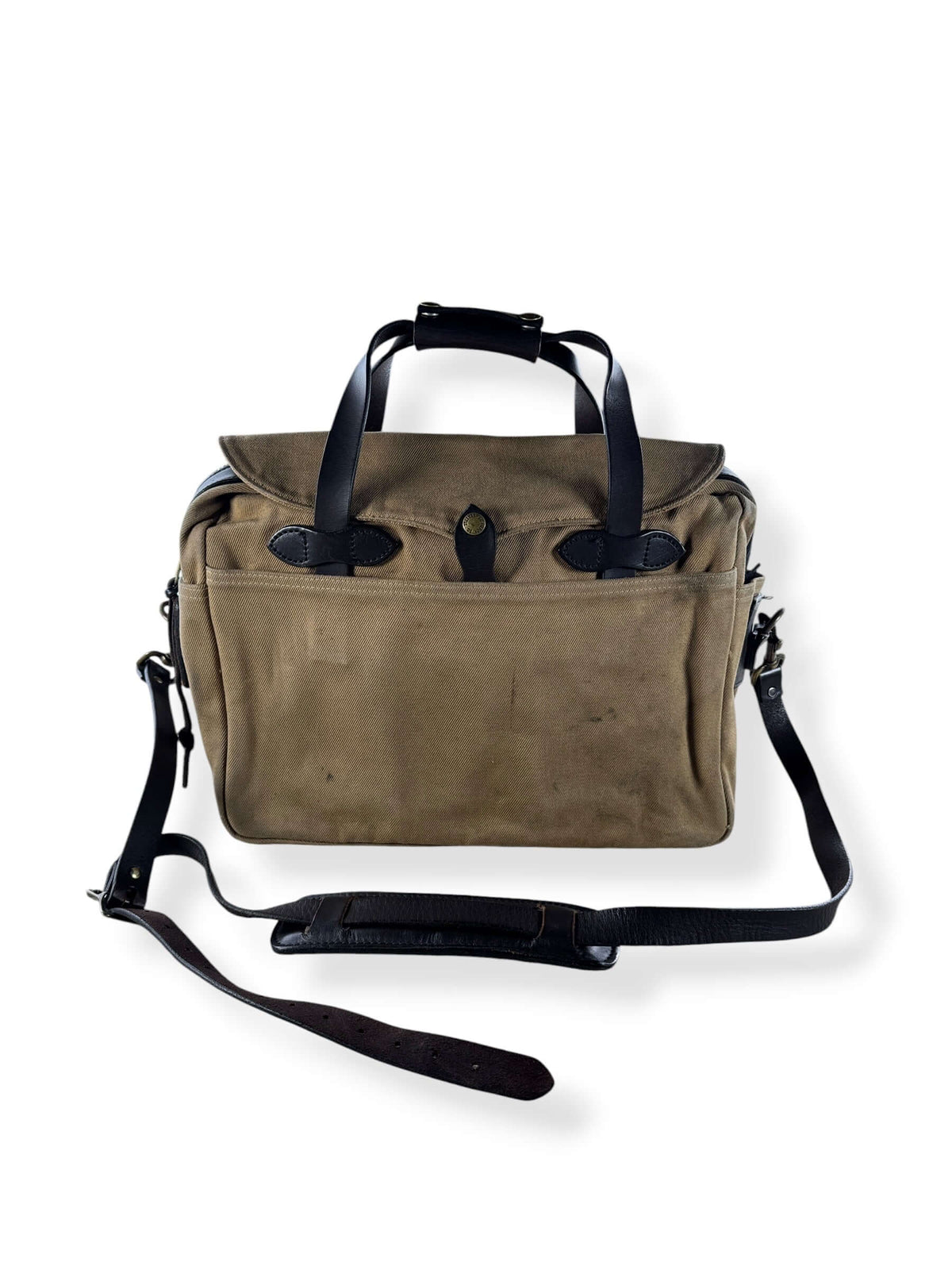 Front of Filson Rugged Twill Briefcase Style 257