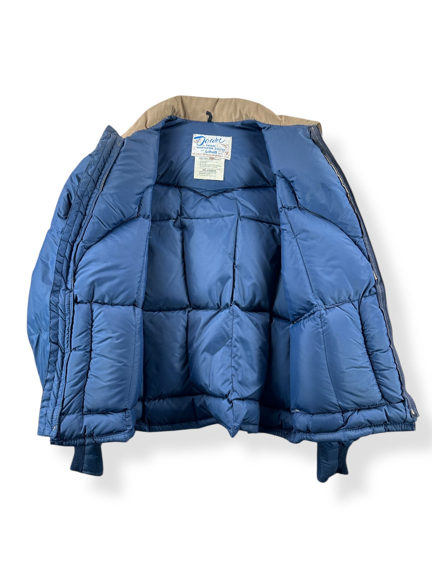 Inside of Vintage Schott Down Jacket SZ XLL