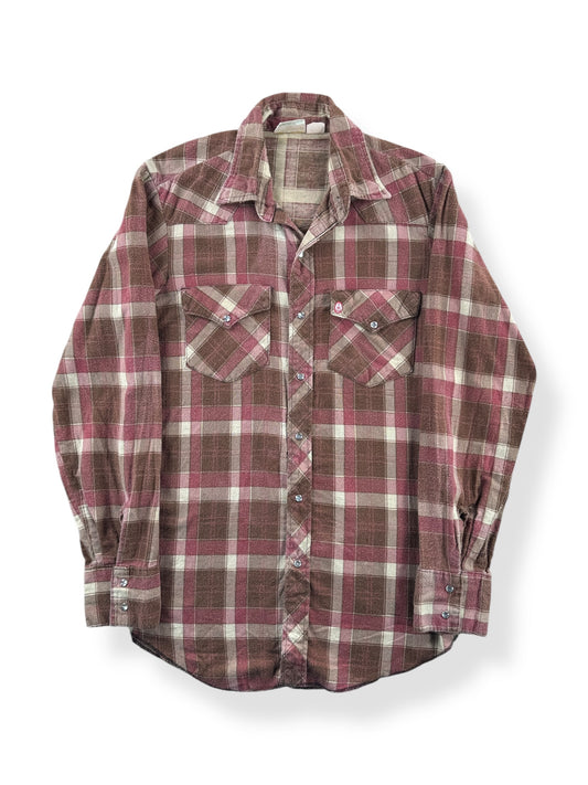 Front of Vintage Canadian Made Cotton Pearl Snap SZ M (Fits S)