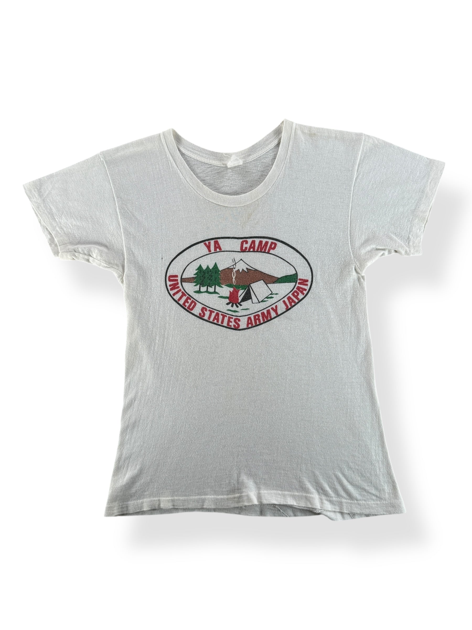 Front of Vintage Army Japan Camp Tee SZ XXS