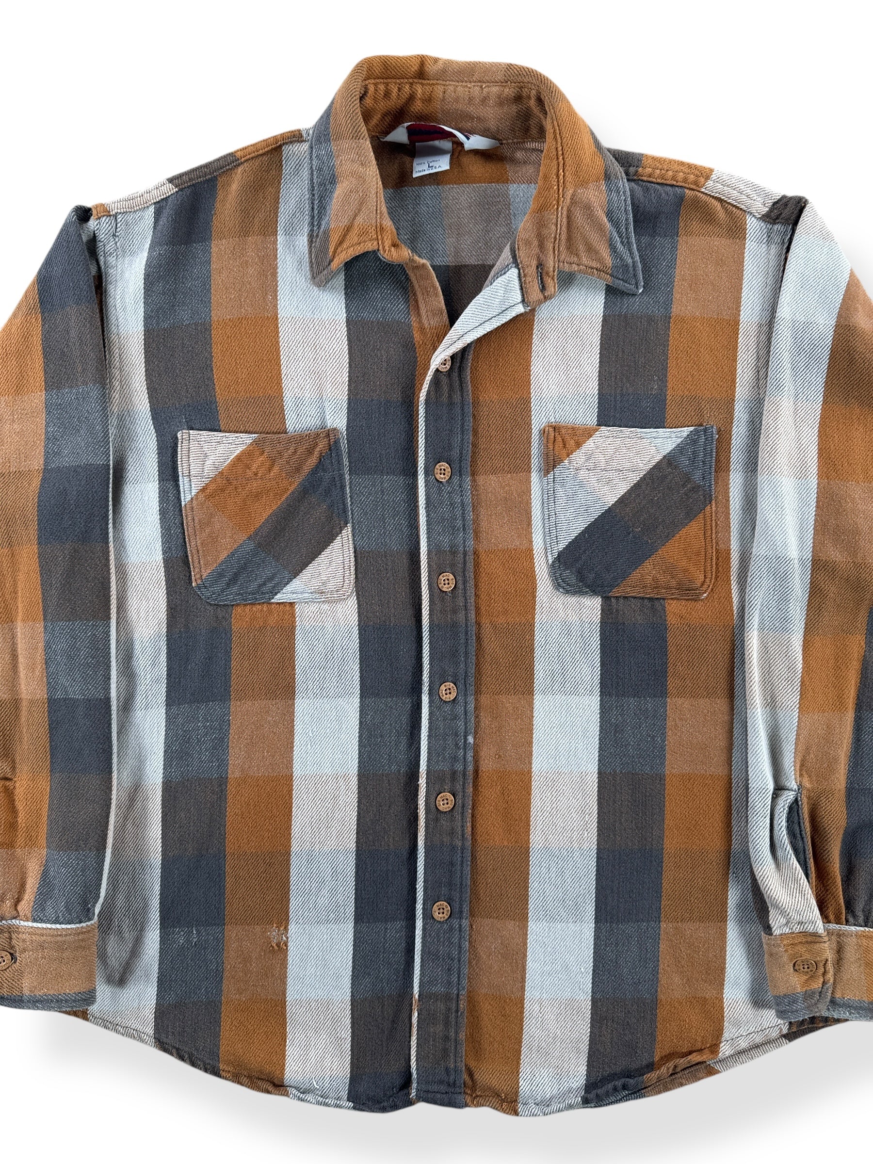 Front Close Up of Vintage Big Mac Cotton Flannel SZ L