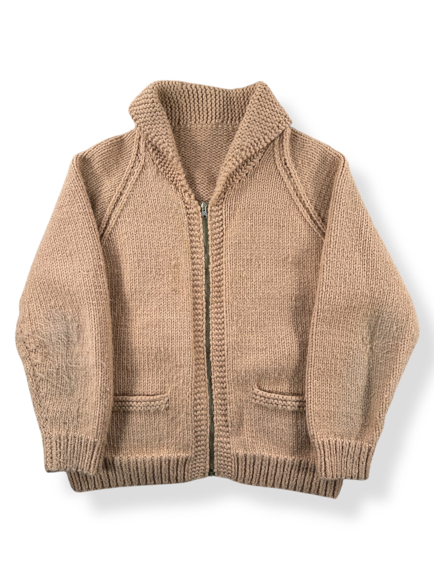 Front of Vintage 18 Wheeler Cowichan Style Sweater SZ L