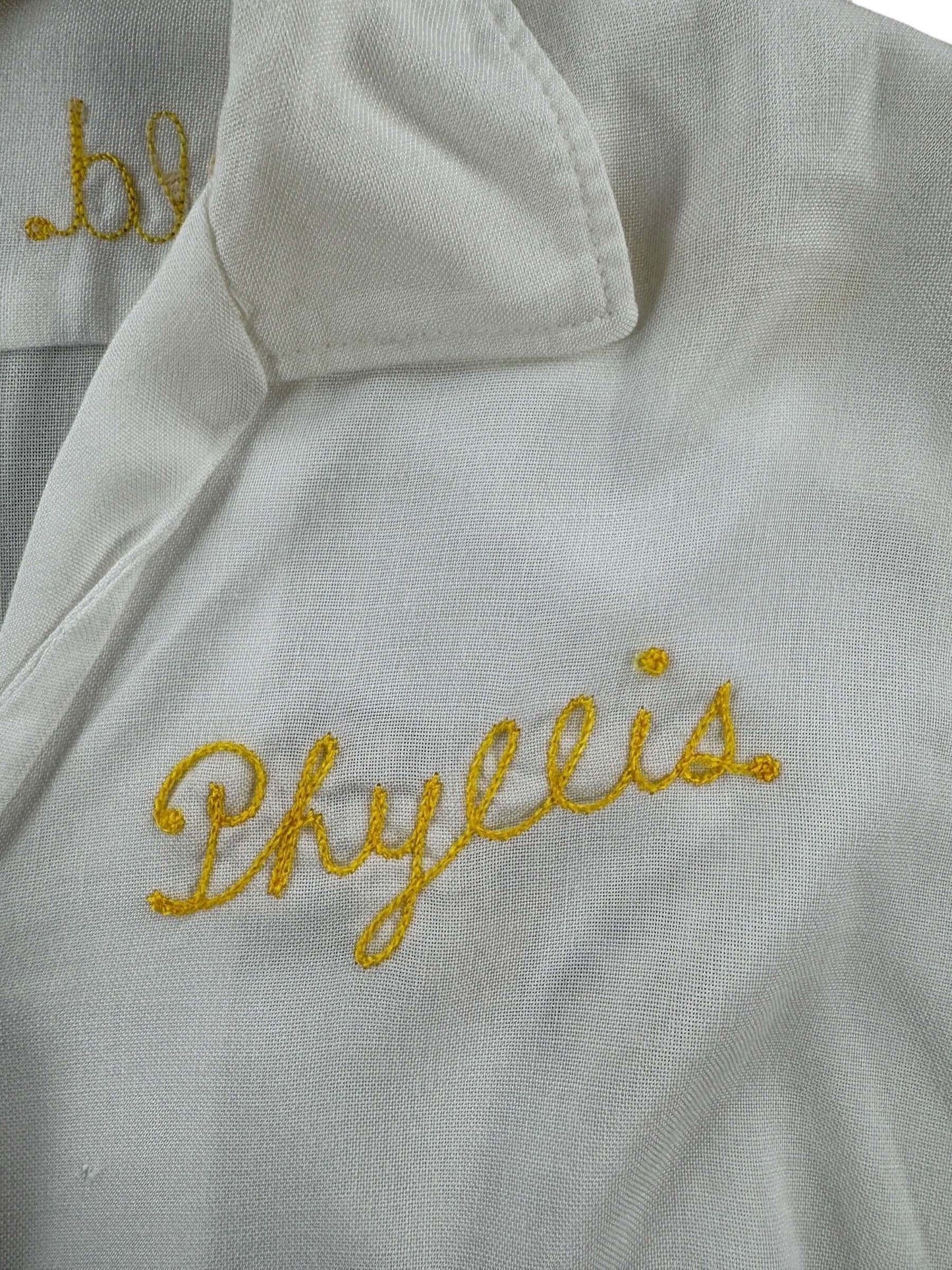 Chainstitching on Vintage Cape George Colony Discovery Bay Bowling Shirt SZ 36