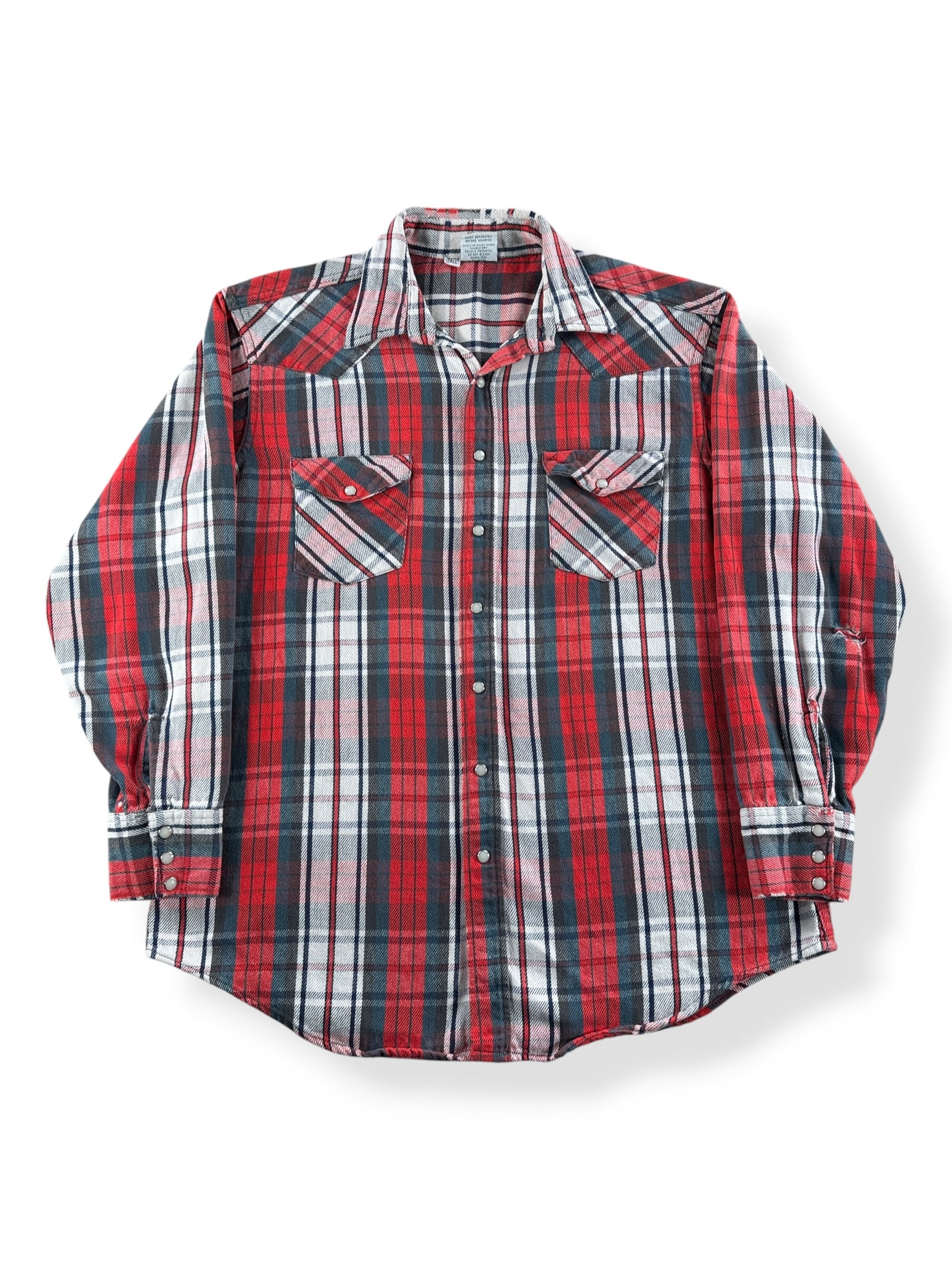 Front of Vintage Prentiss Pearl Snap Cotton Flannel 