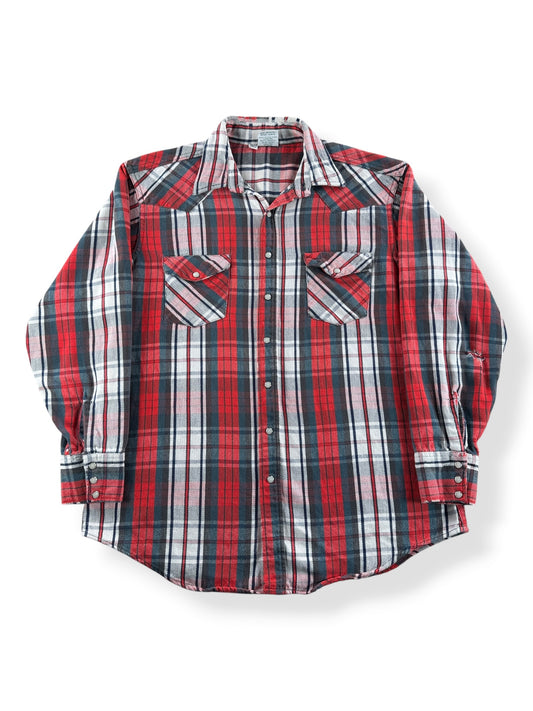 Front of Vintage Prentiss Pearl Snap Cotton Flannel 