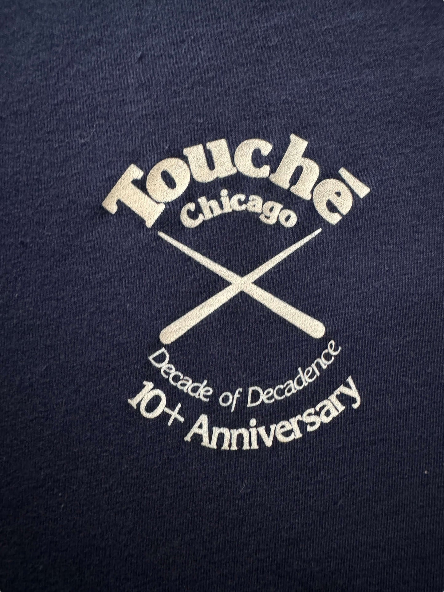 front graphic of Vintage Touche Chicago Gay Bar Tee SZ M