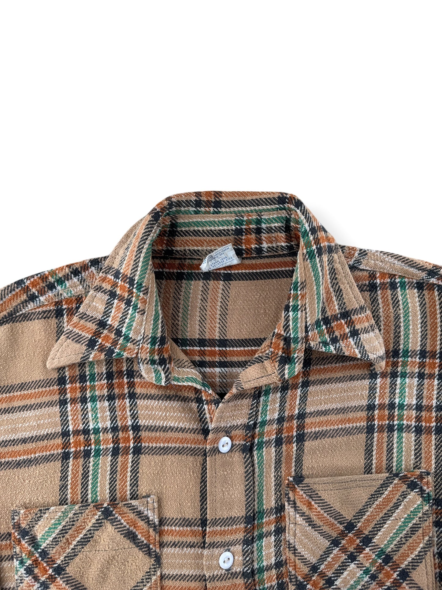Collar on Vintage 70's Big Mac Flannel SZ M Tall
