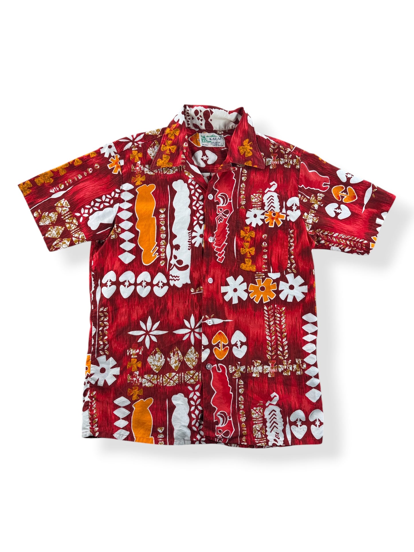 Front of Vintage Kauai Aloha Shirt SZ S