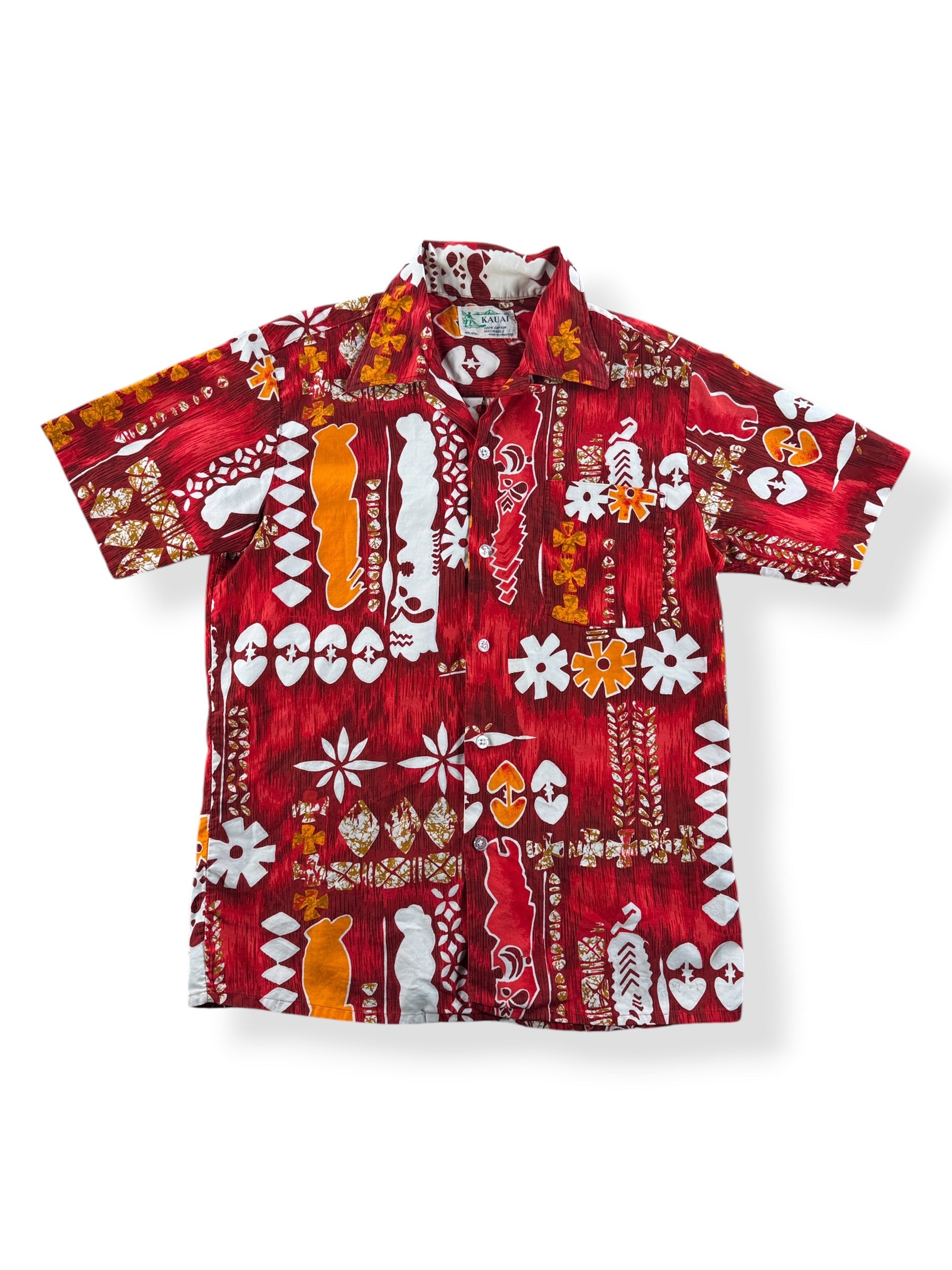 Front of Vintage Kauai Aloha Shirt SZ S