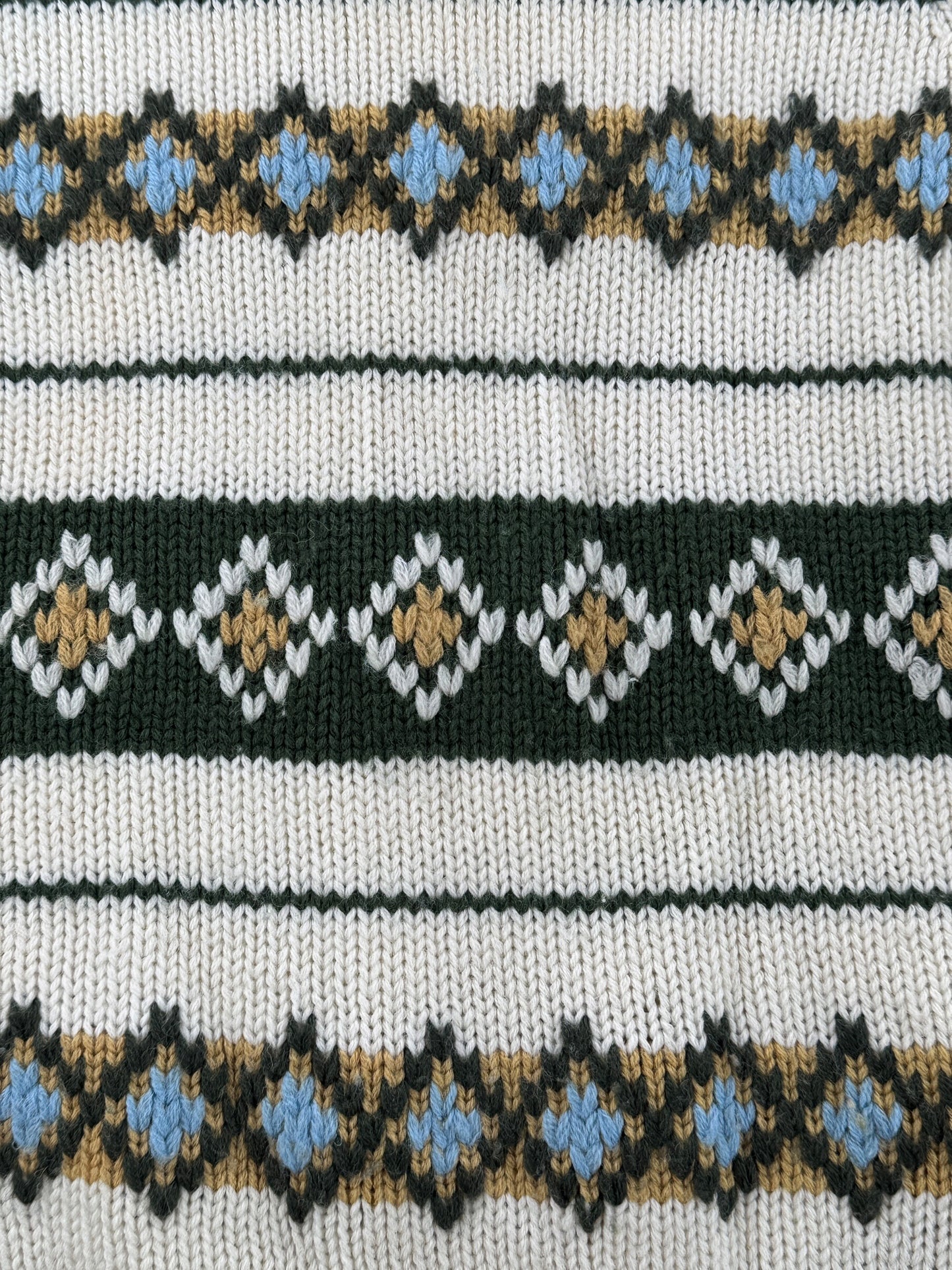 Knit pattern on Vintage Macys Knit Sweater SZ 40
