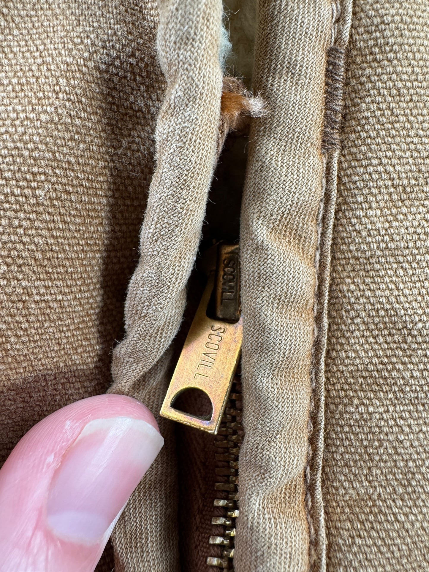 Zipper on Vintage 70s Carhartt Vest SZ M (Fits S)