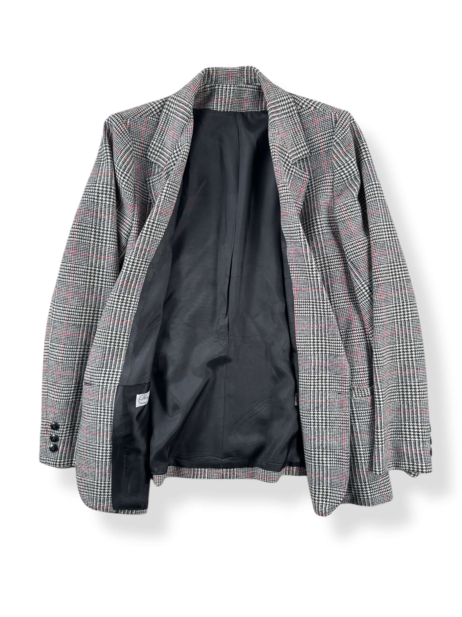 OPen of Vintage 70s Preppy Plaid Wool Blazer SZ 12