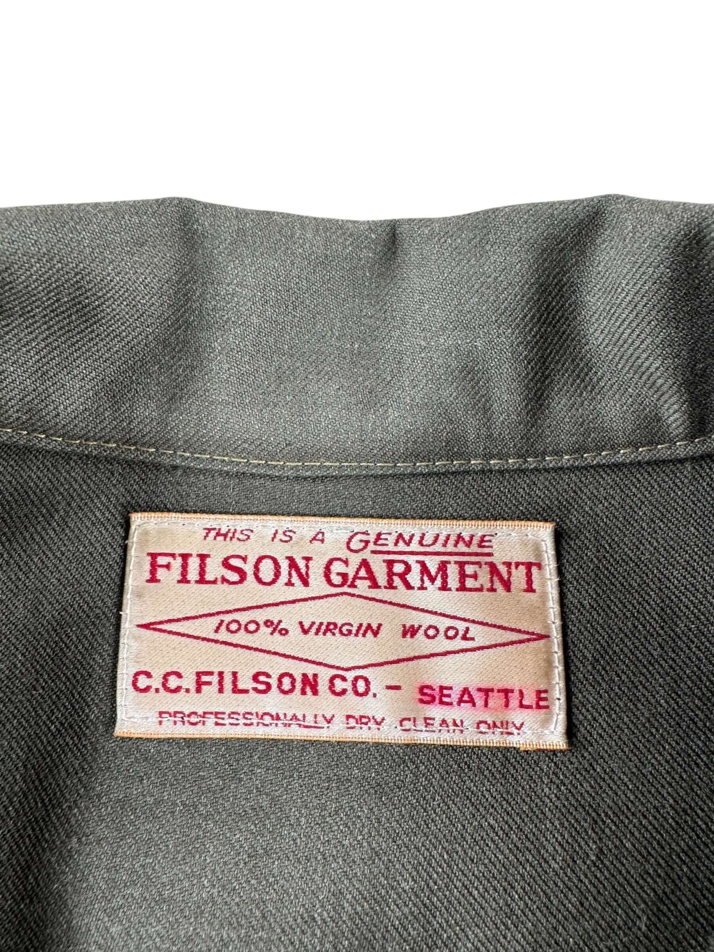 Graphic of Filson 1897 Collection Repro Forestry Cloth Cruiser Jacket SZ L