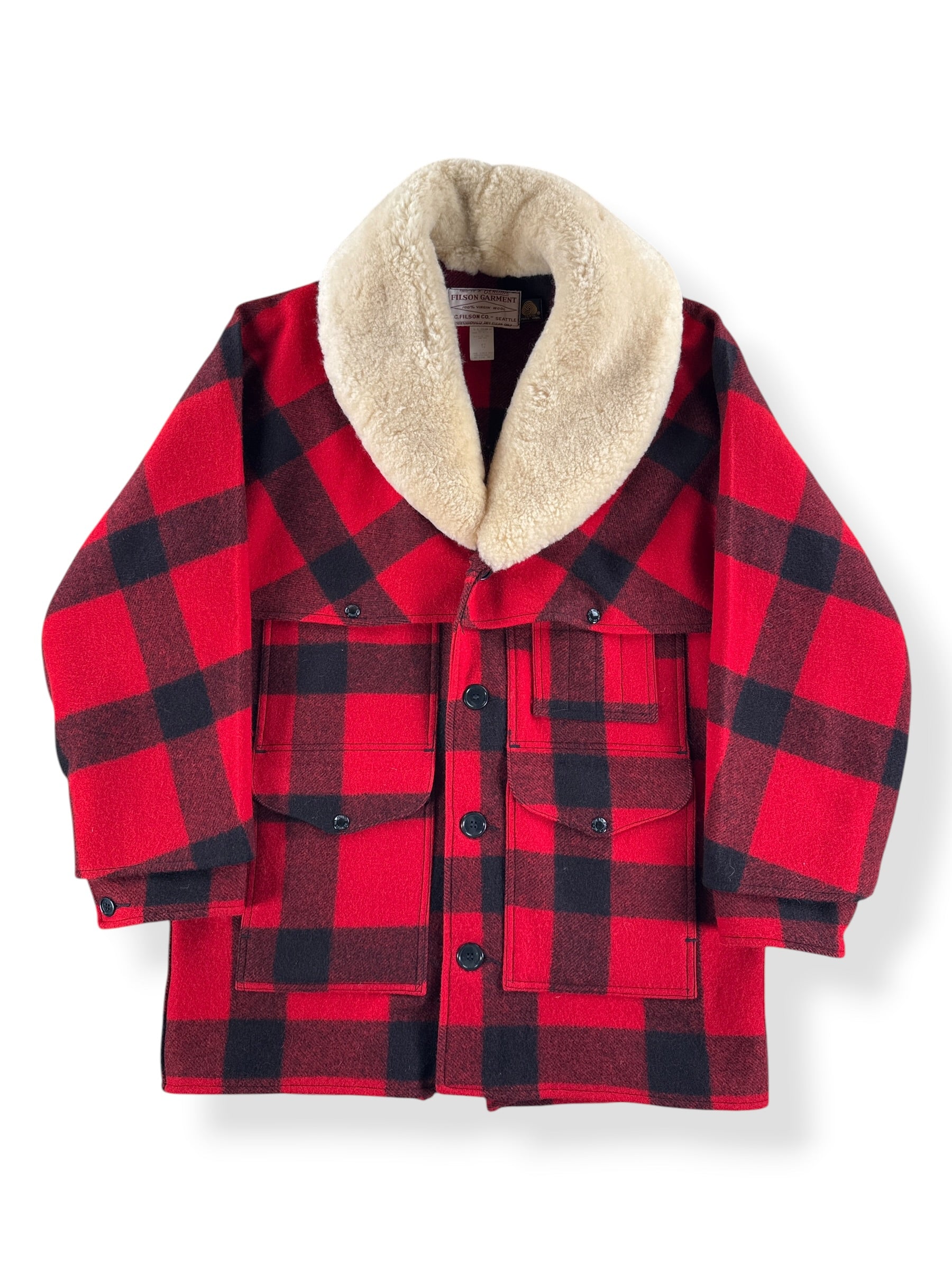 Front of Vintage 80s Era Filson Wool Packer Coat SZ 42