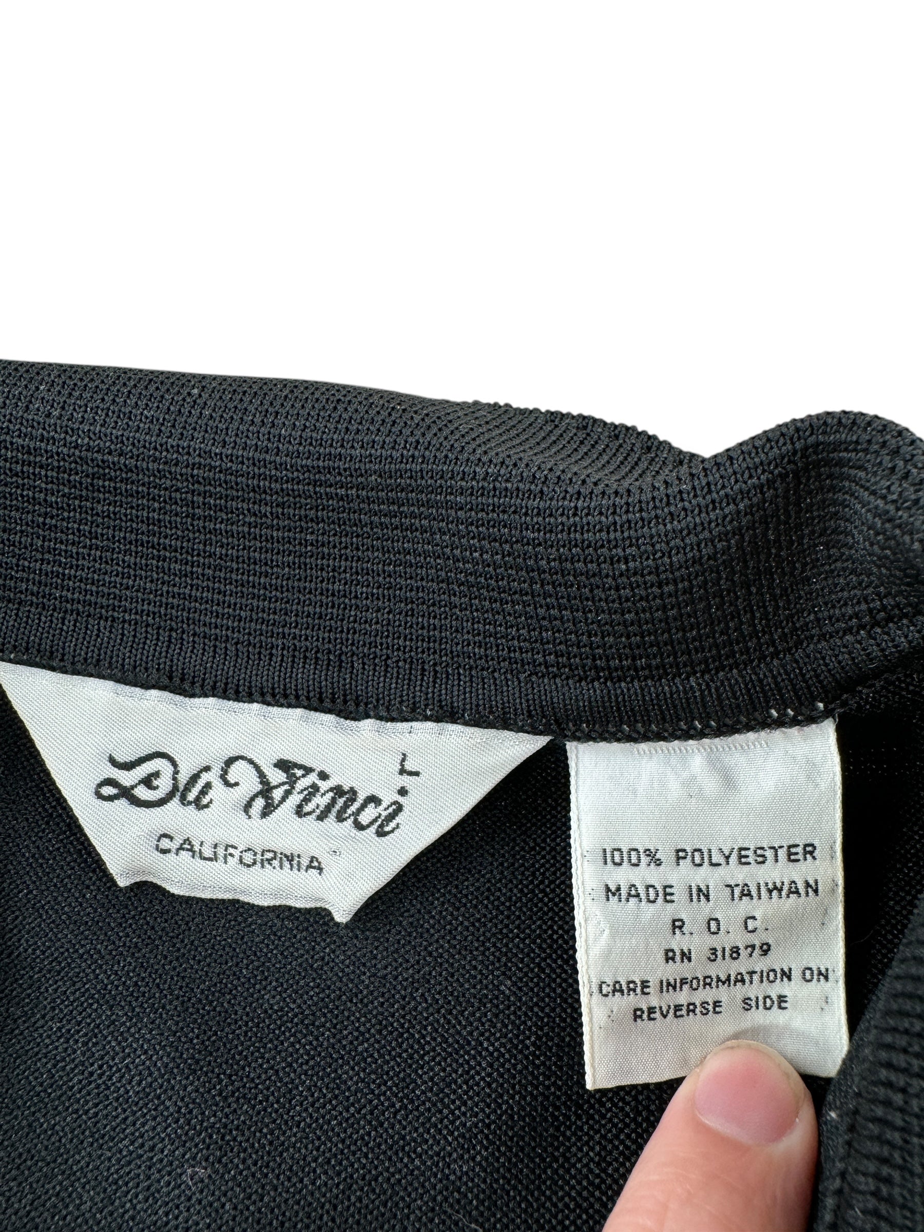 Tag on Vintage Black Davinci Pullover Shirt SZ M