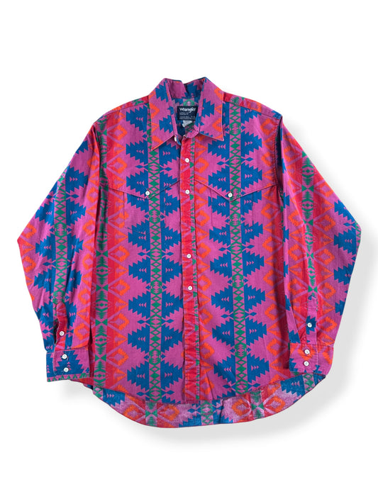 Front of Vintage Wrangler Cape Brushpopper Shirt SZ XL