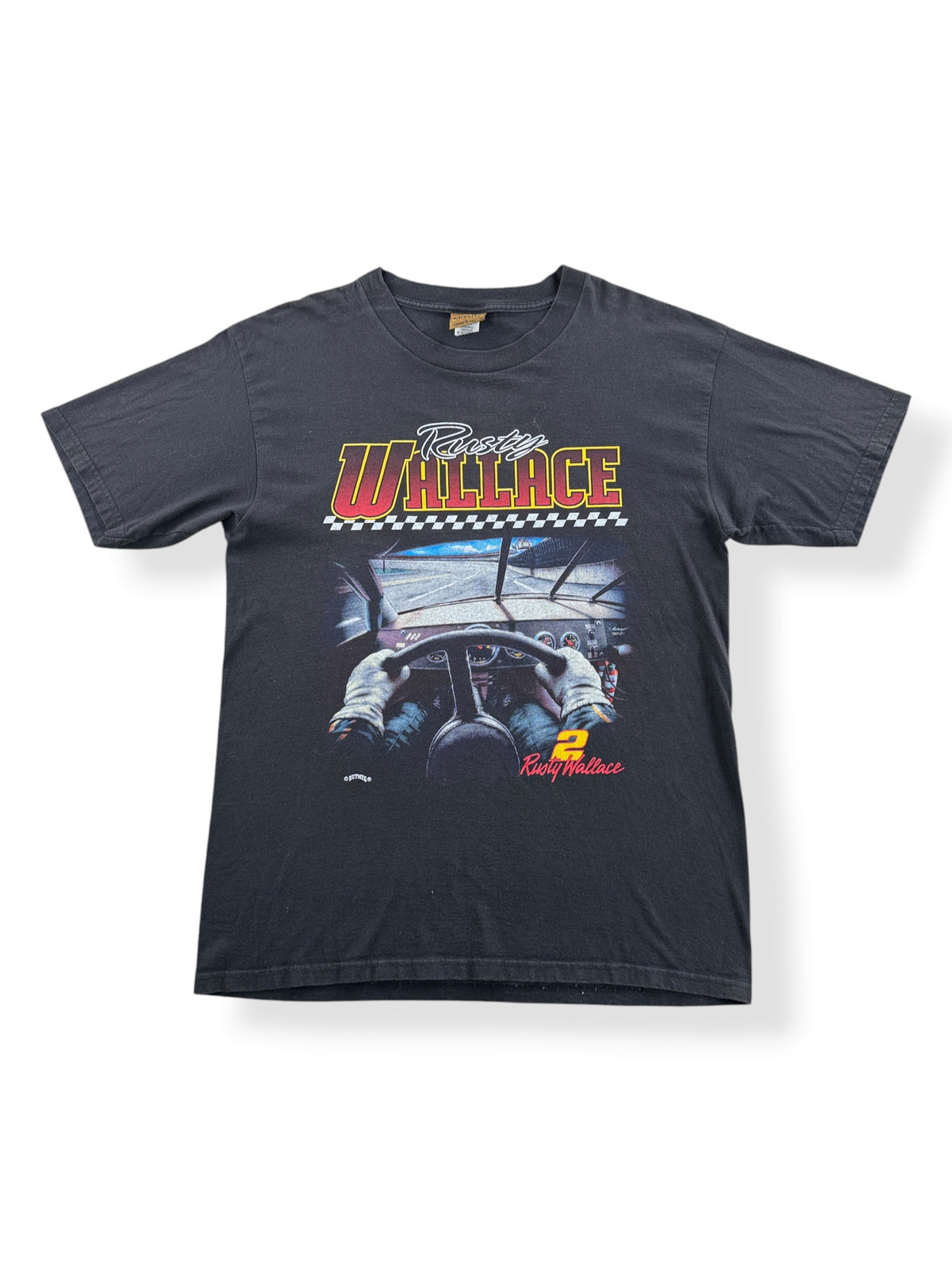Front of Vintage Rusty Wallace Racing Tee SZ L