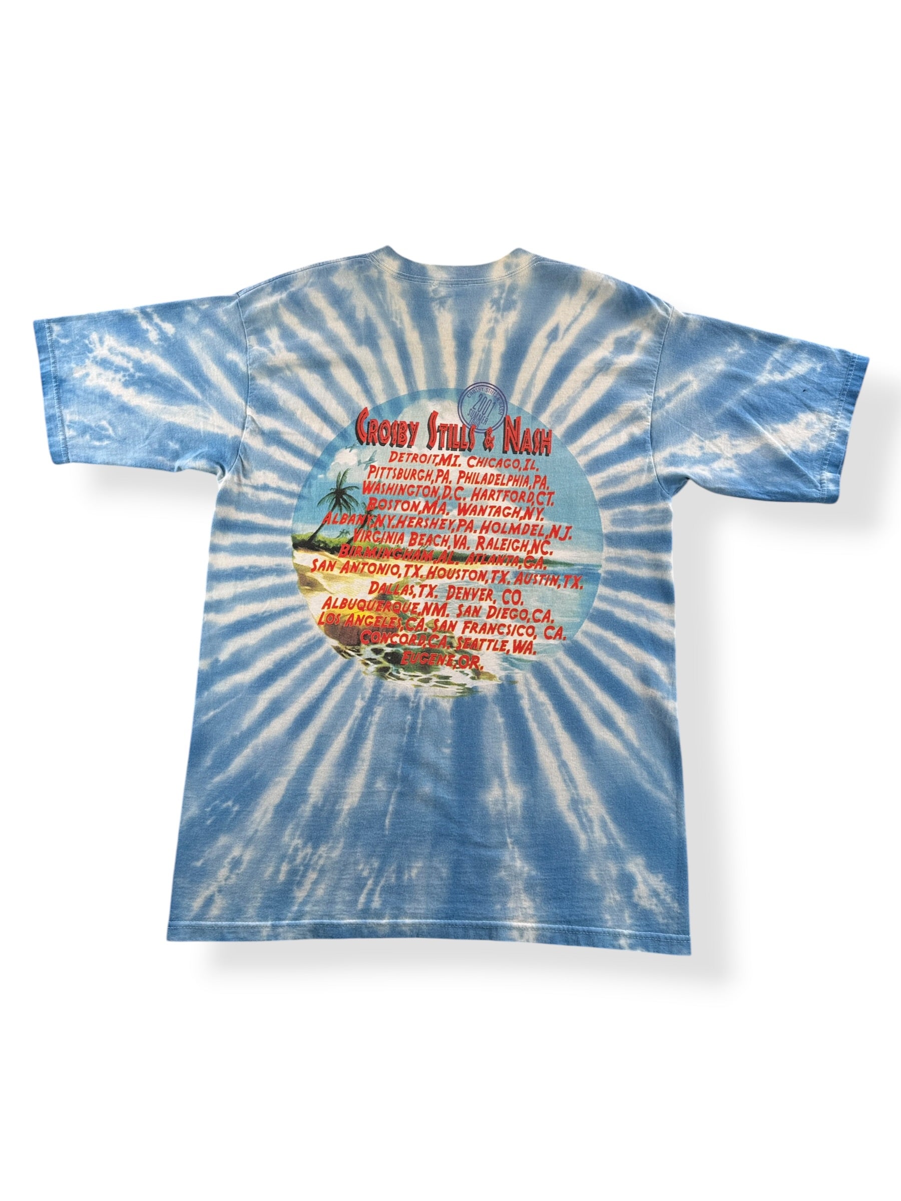 Back of Vintage 2001 Crosby Stills & Nash Tee