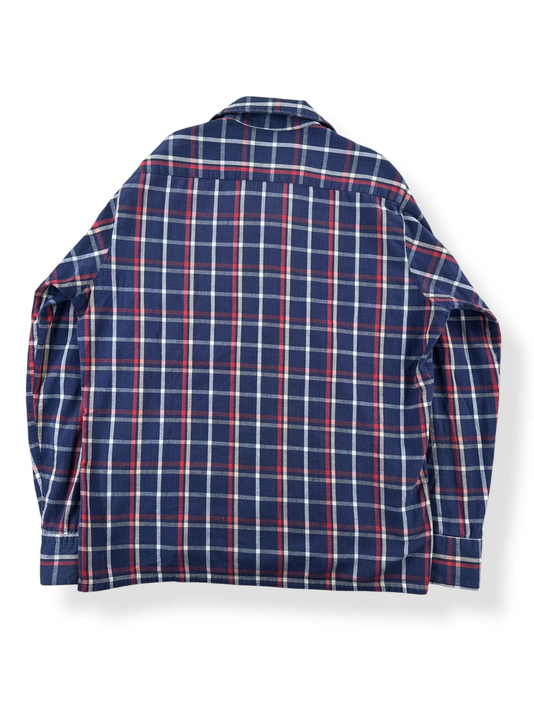 Back of Vintage Mervyn's Repaired Cotton Flannel SZ M