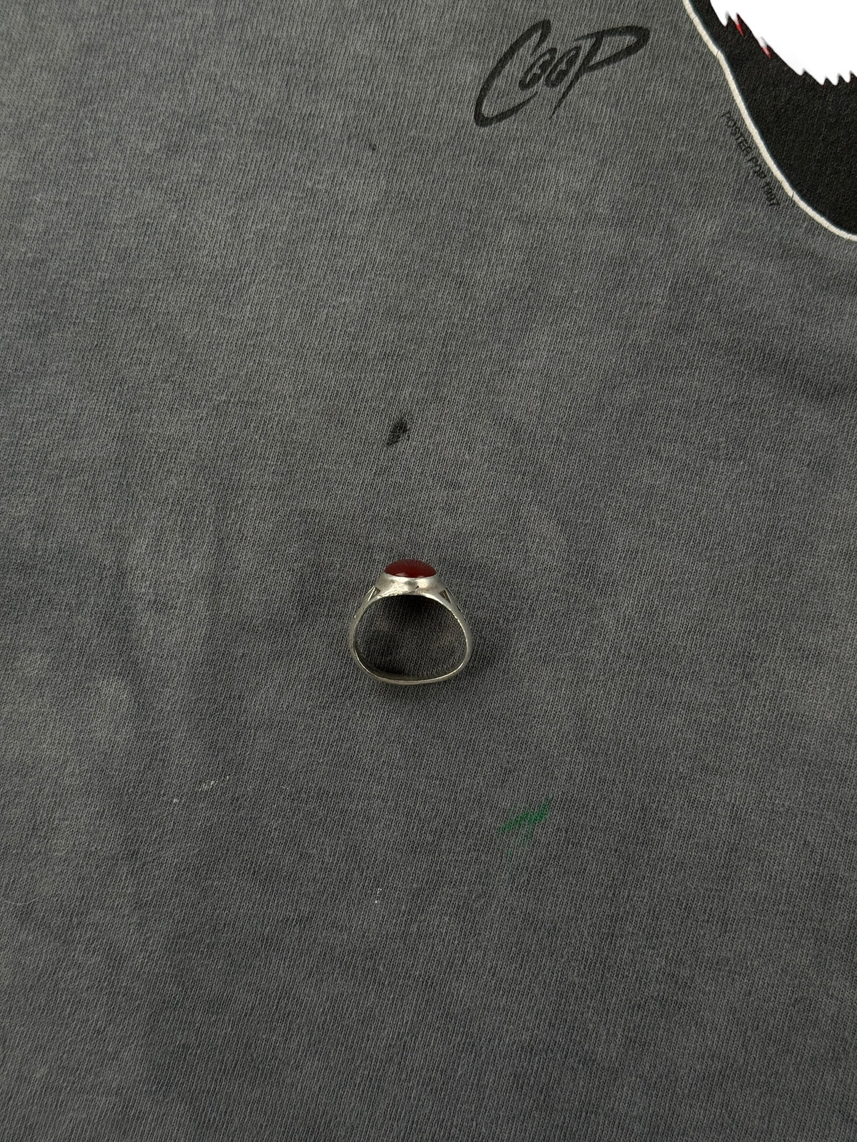 Ink stain on Vintage Coop Devil Art Tee SZ L