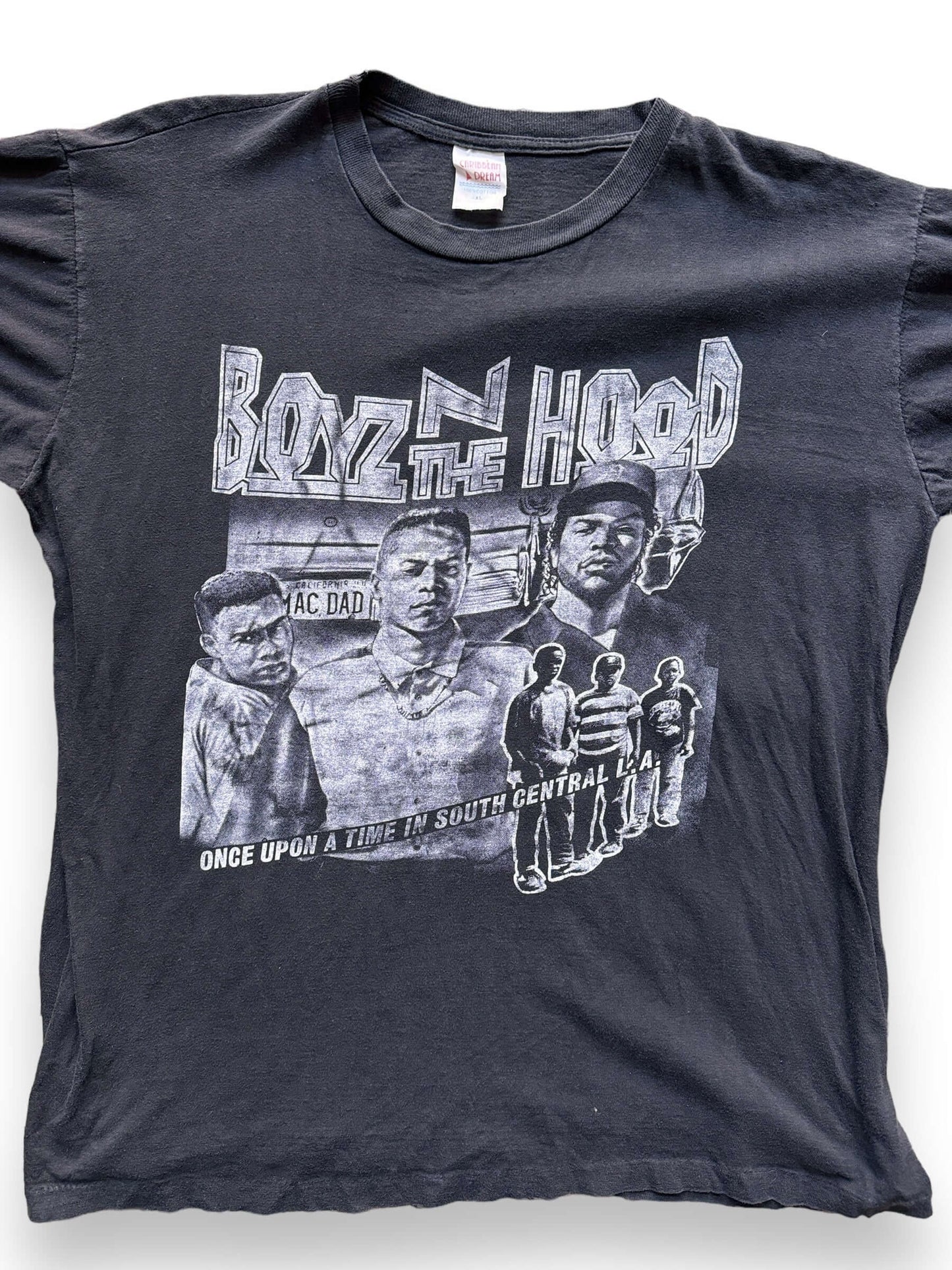 Front Detail on Vintage Boyz N The Hood Bootleg Tee SZ XL