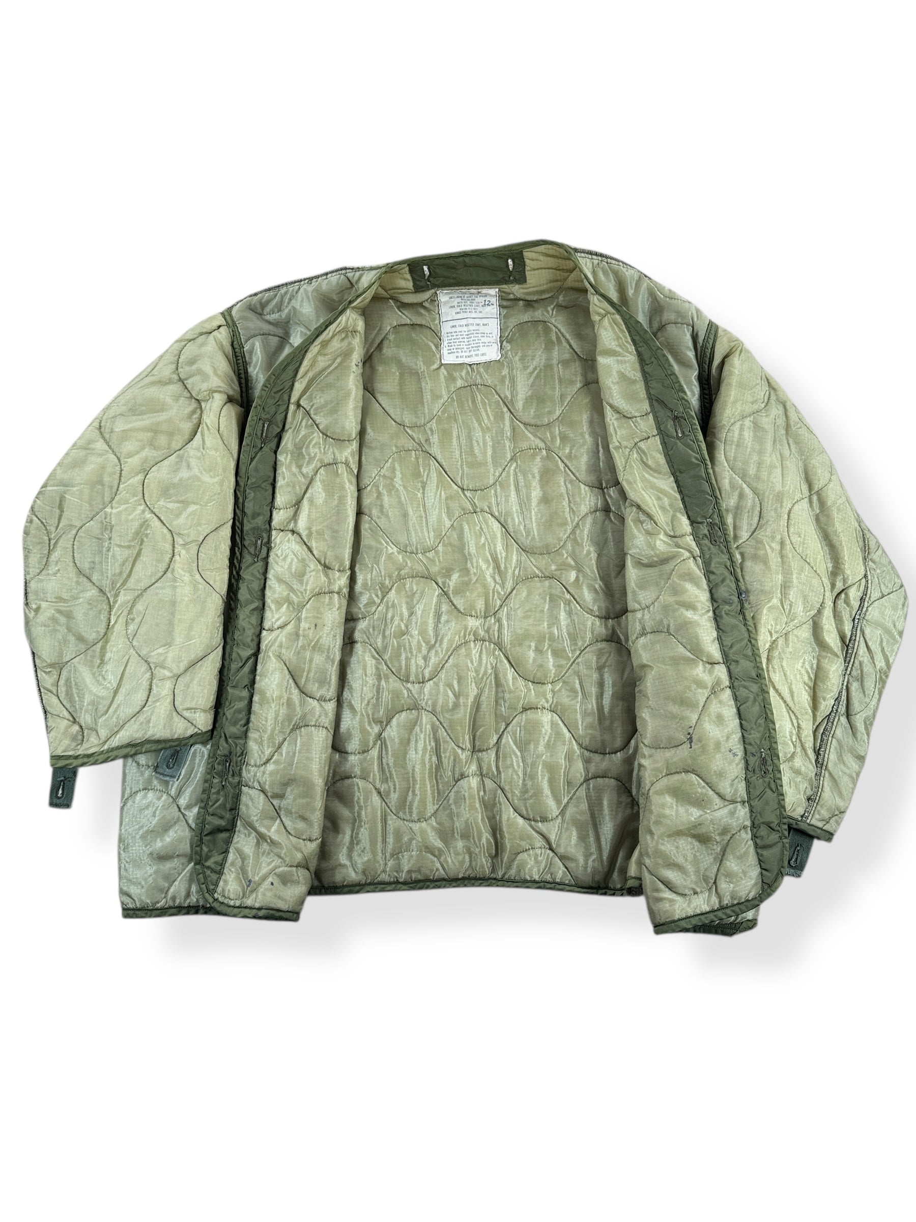 Inside of Vintage Military Liner SZ XL
