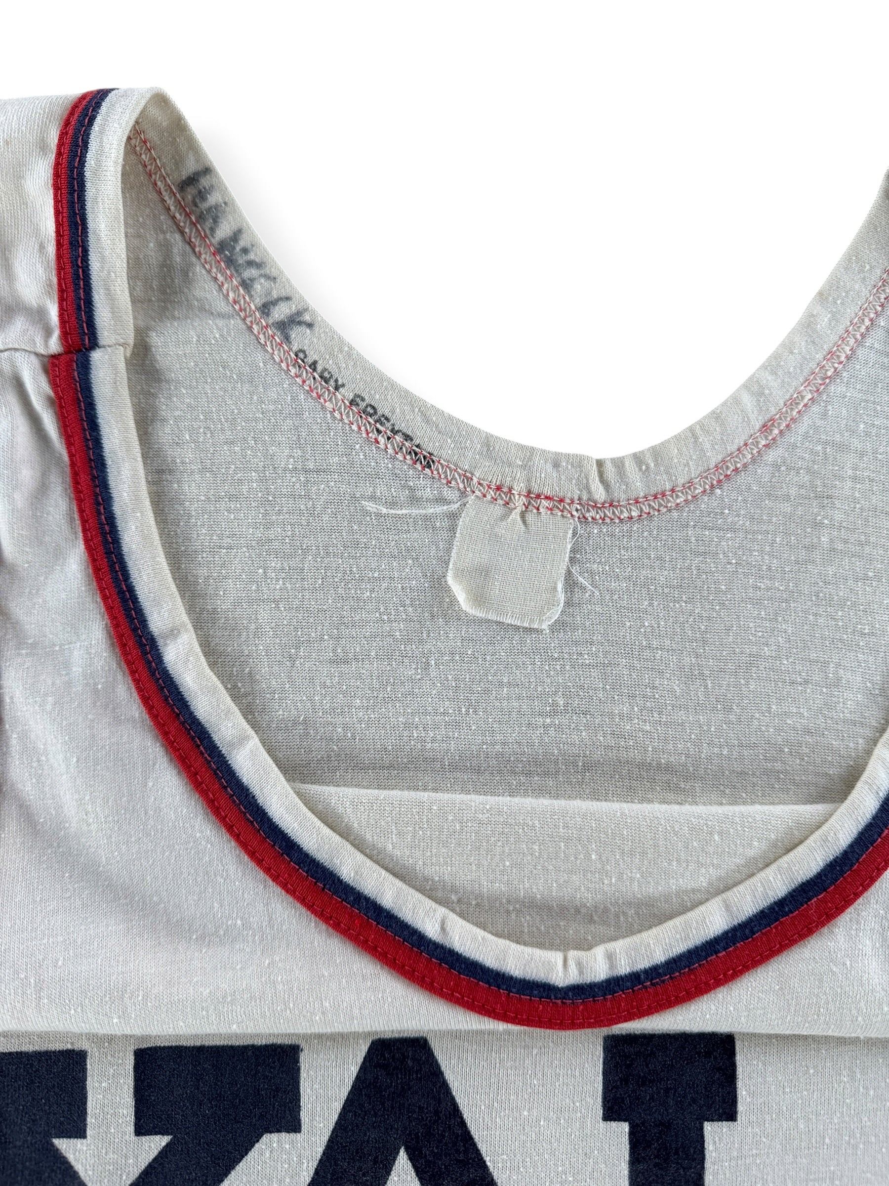 Tag and Name on Vintage Yale Tank Top SZ S