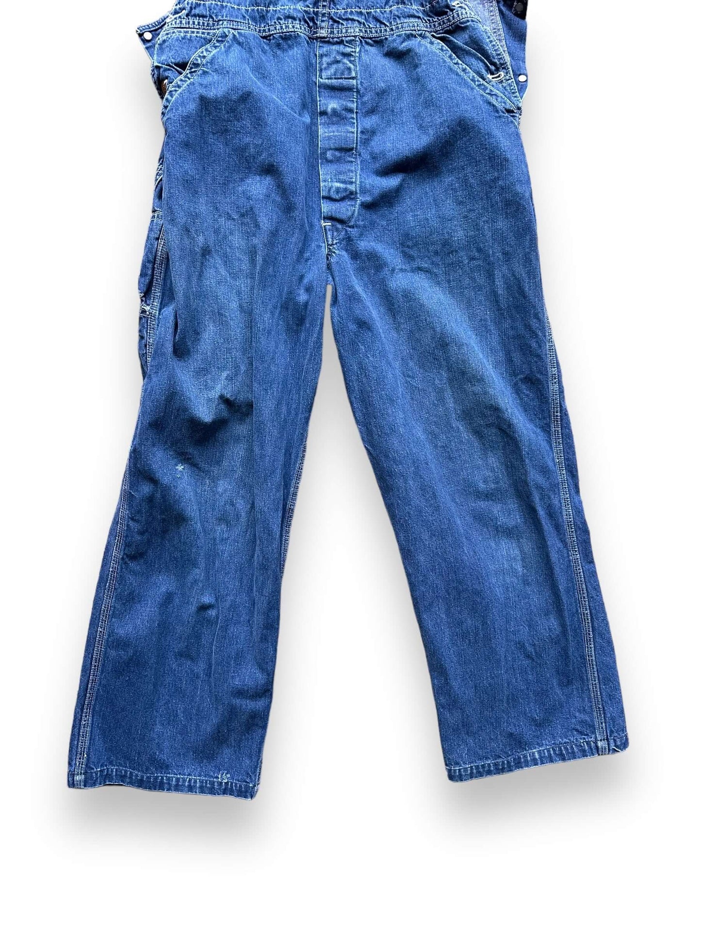 Lower Front Legs on 70's Era Lee Jelt Denim Overalls | Vintage Denim Workwear Seattle | Seattle Vintage Denim