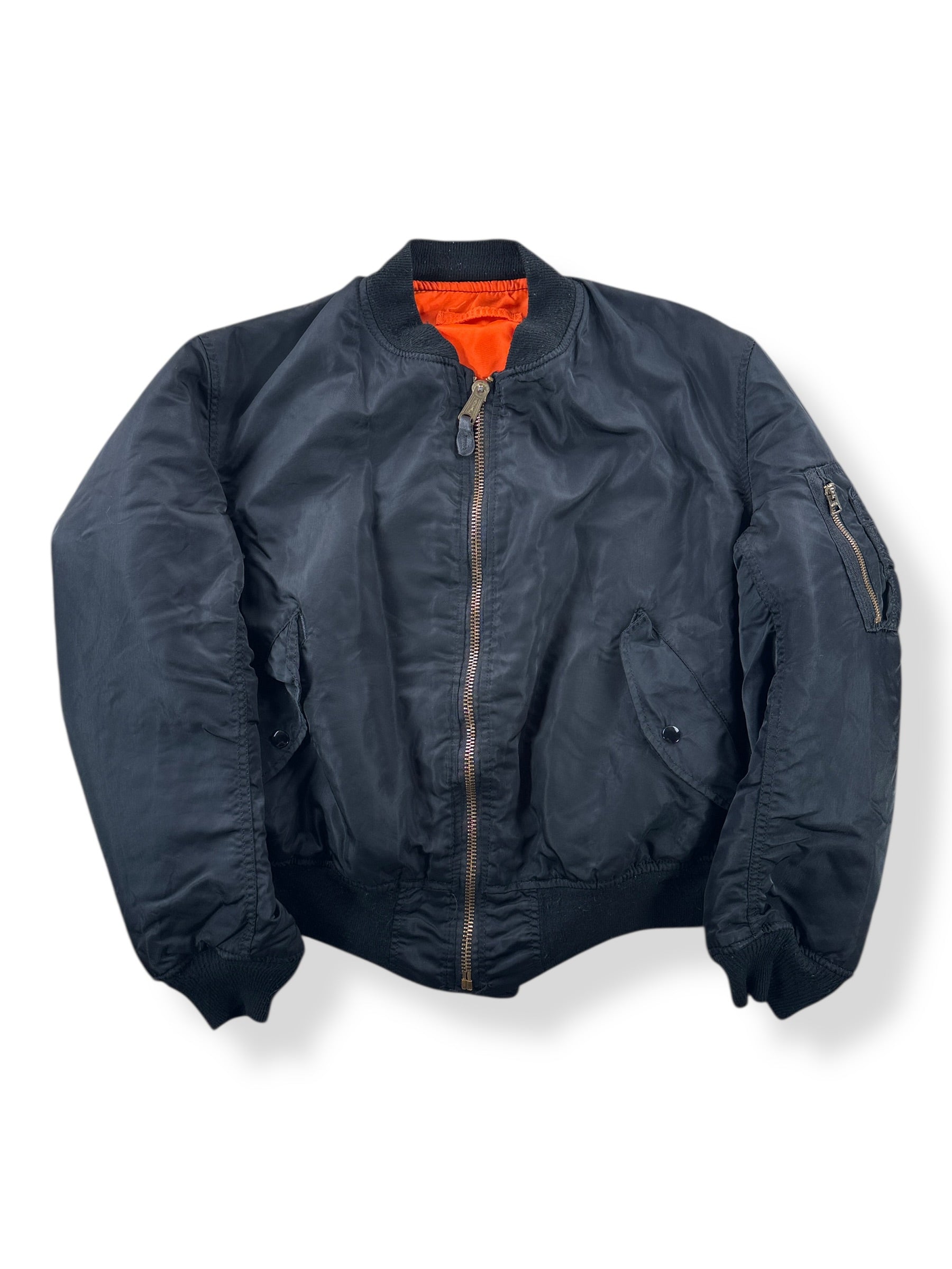 Front of Vintage Alpha Industries Vietnam Era MA1 Bomber Jacket SZ