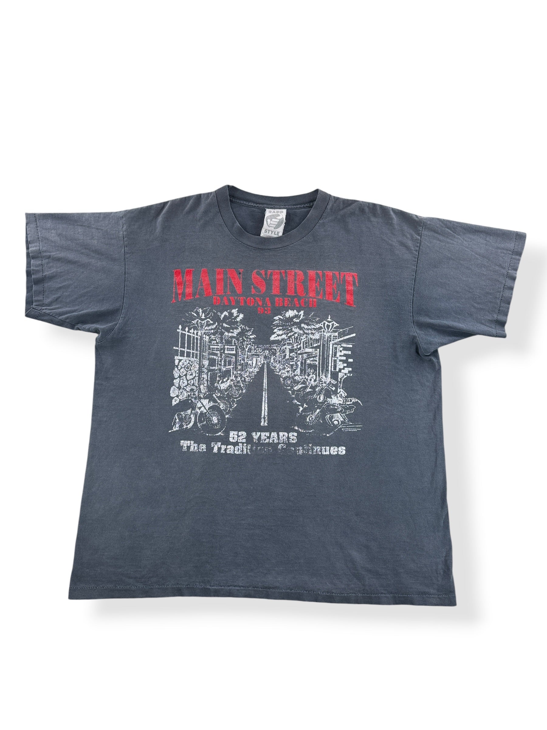 Front of Vintage Daytona Beach 1993 Fader Tee SZ XXL