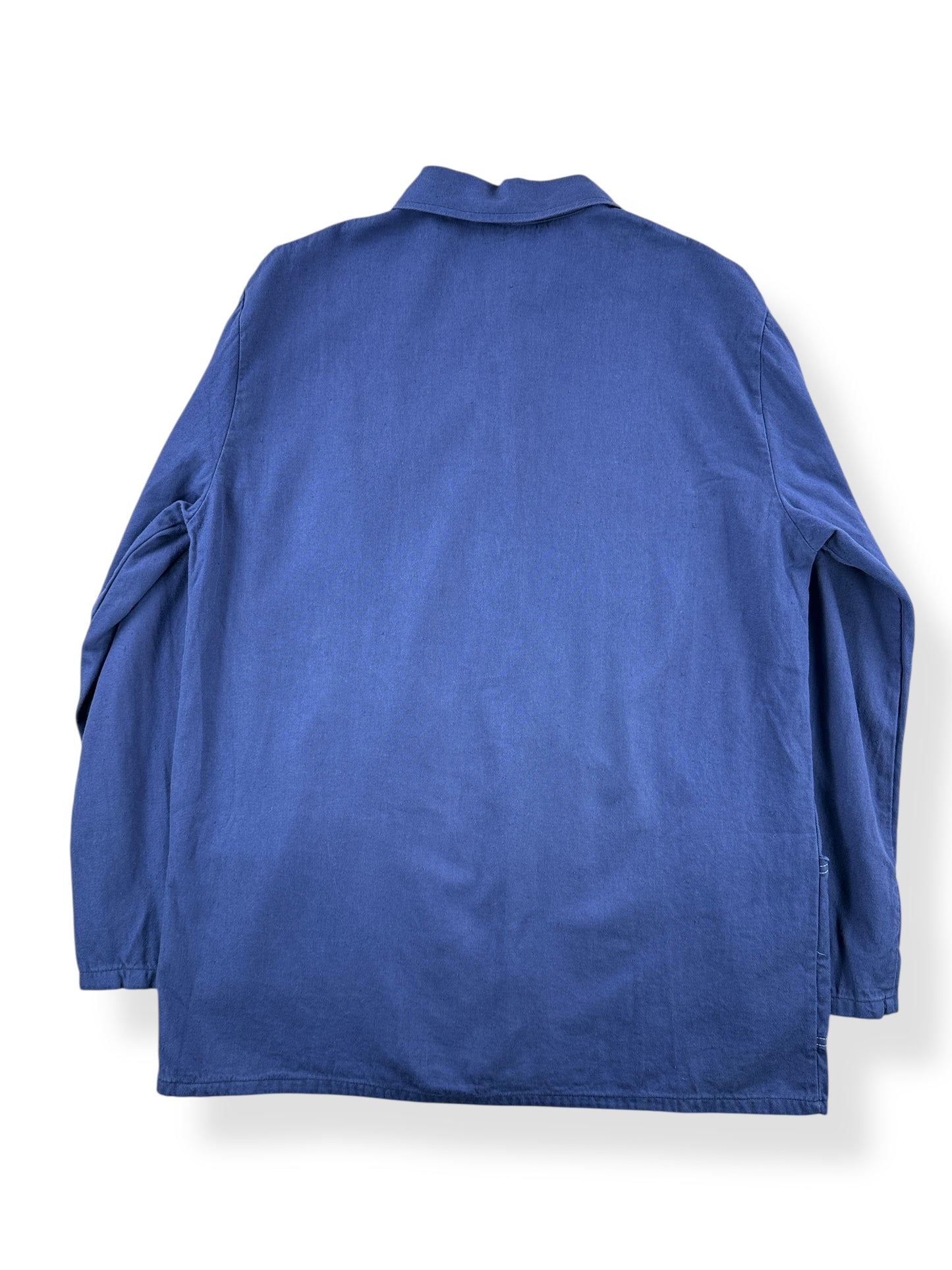 Back of Vintage Contrast Stitch French Chore Coat SZ XL