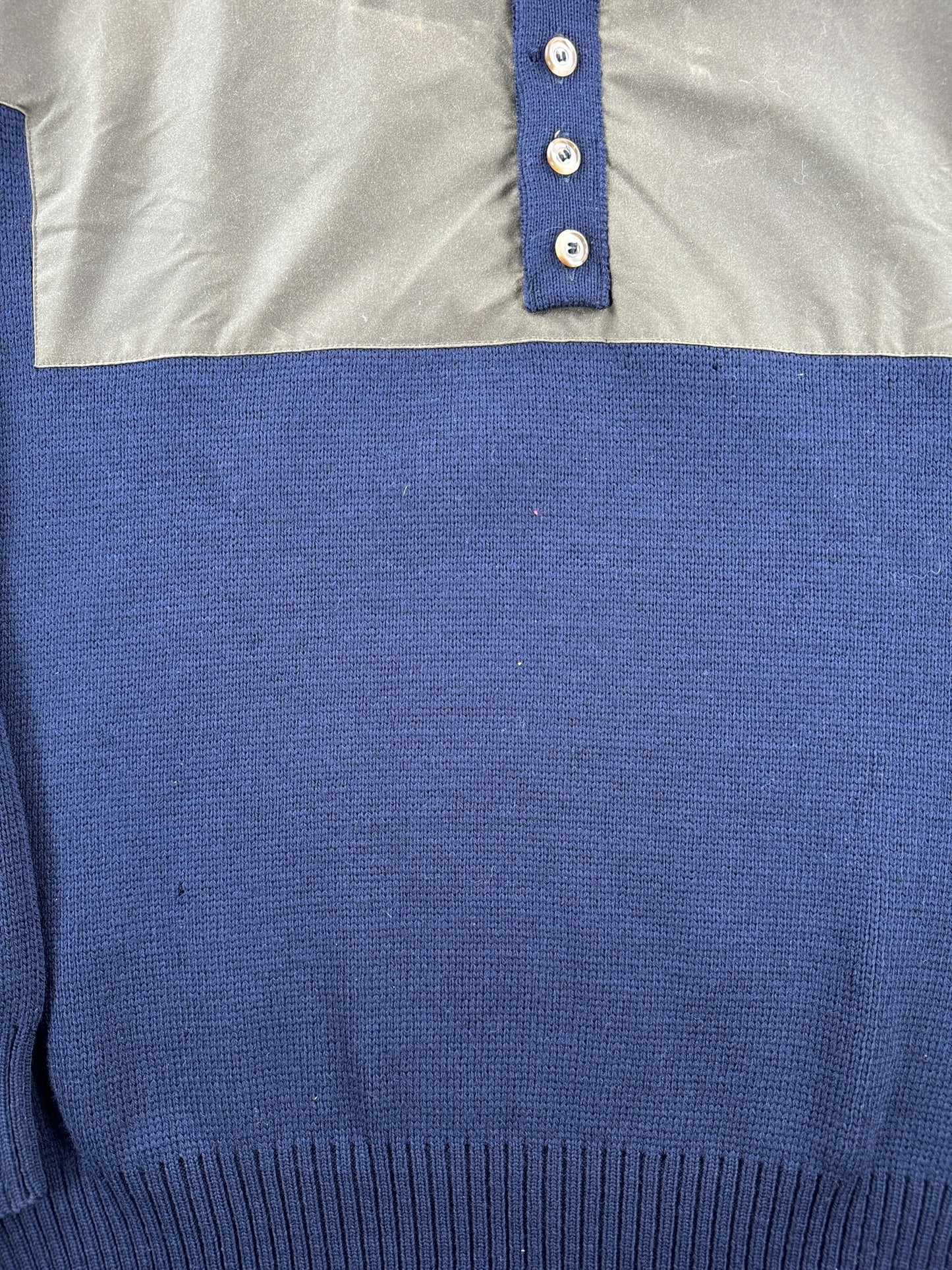 Holes on Filson Henley Guide Sweater SZ L AS IS