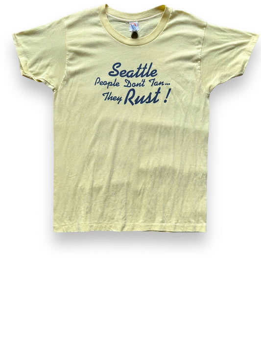 Front View of Vintage Seattle Rain Humor Tee SZ XL | Vintage Seattle Tourist Tees | Barn Owl Vintage Tees Seattle