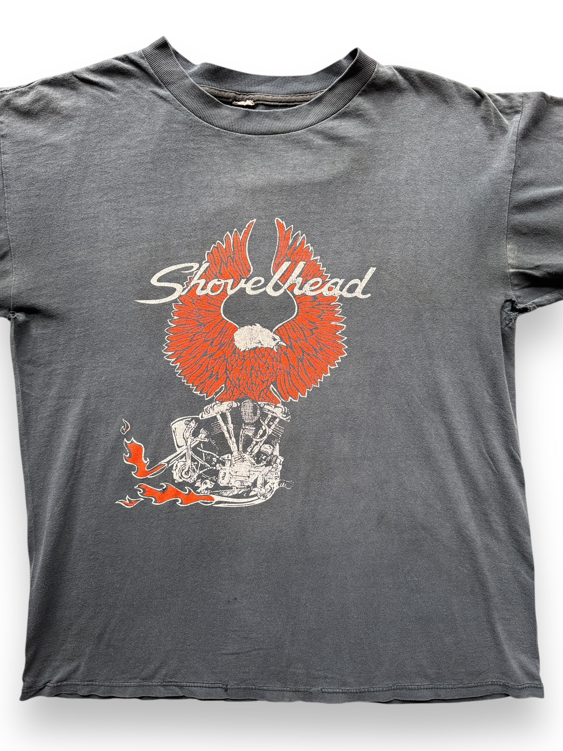 front close up of Vintage 1994 Faded Shovelhead Sturgis Tee SZ L