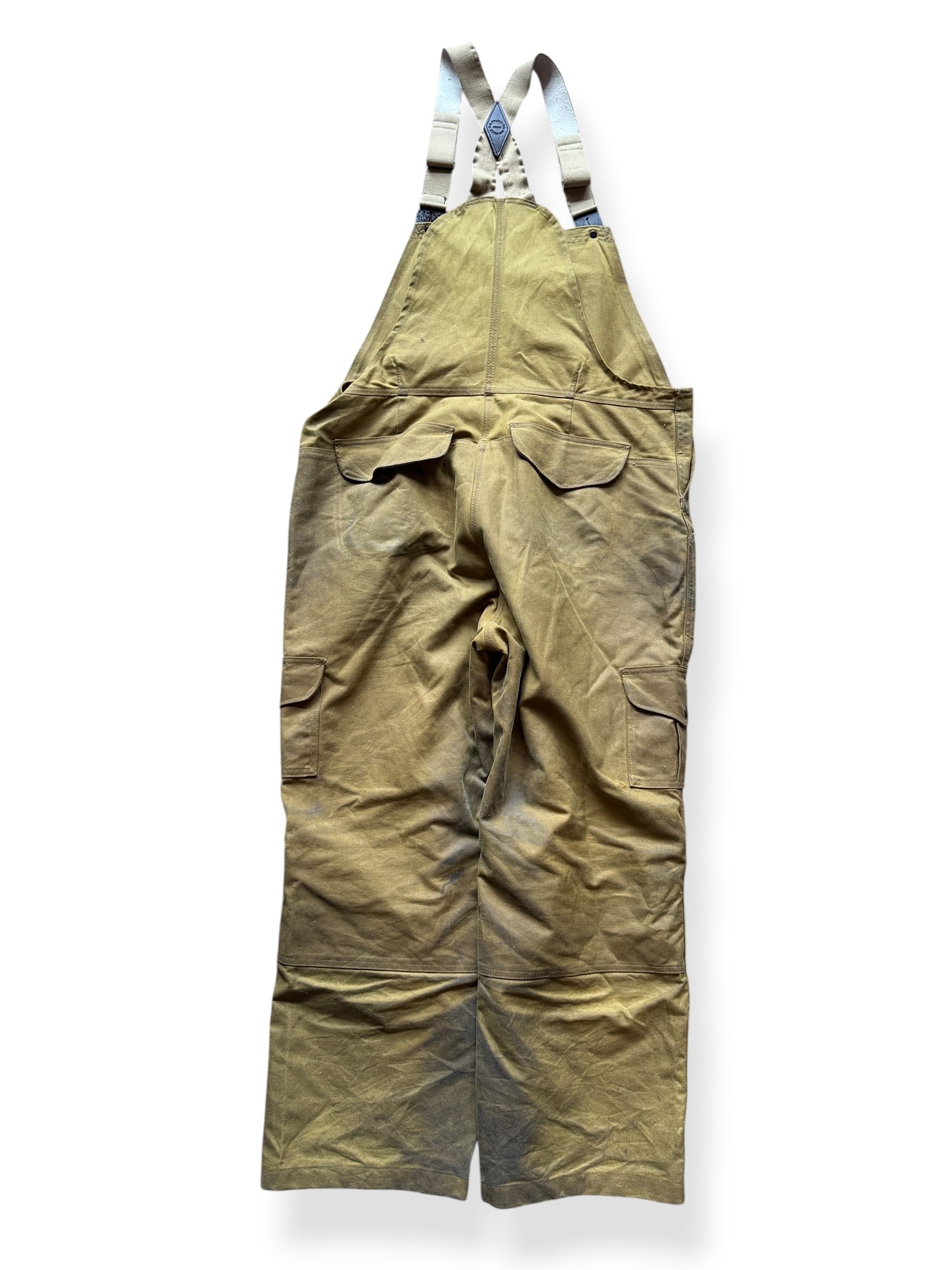 Back of Filson Oil Finish Double Tin Cloth Bibs W36 (Fits W42)