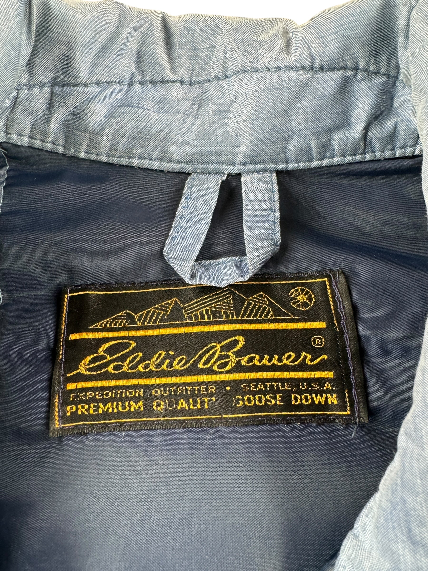 Tag on Vintage Eddie Bauer Down Shirt Jac SZ L