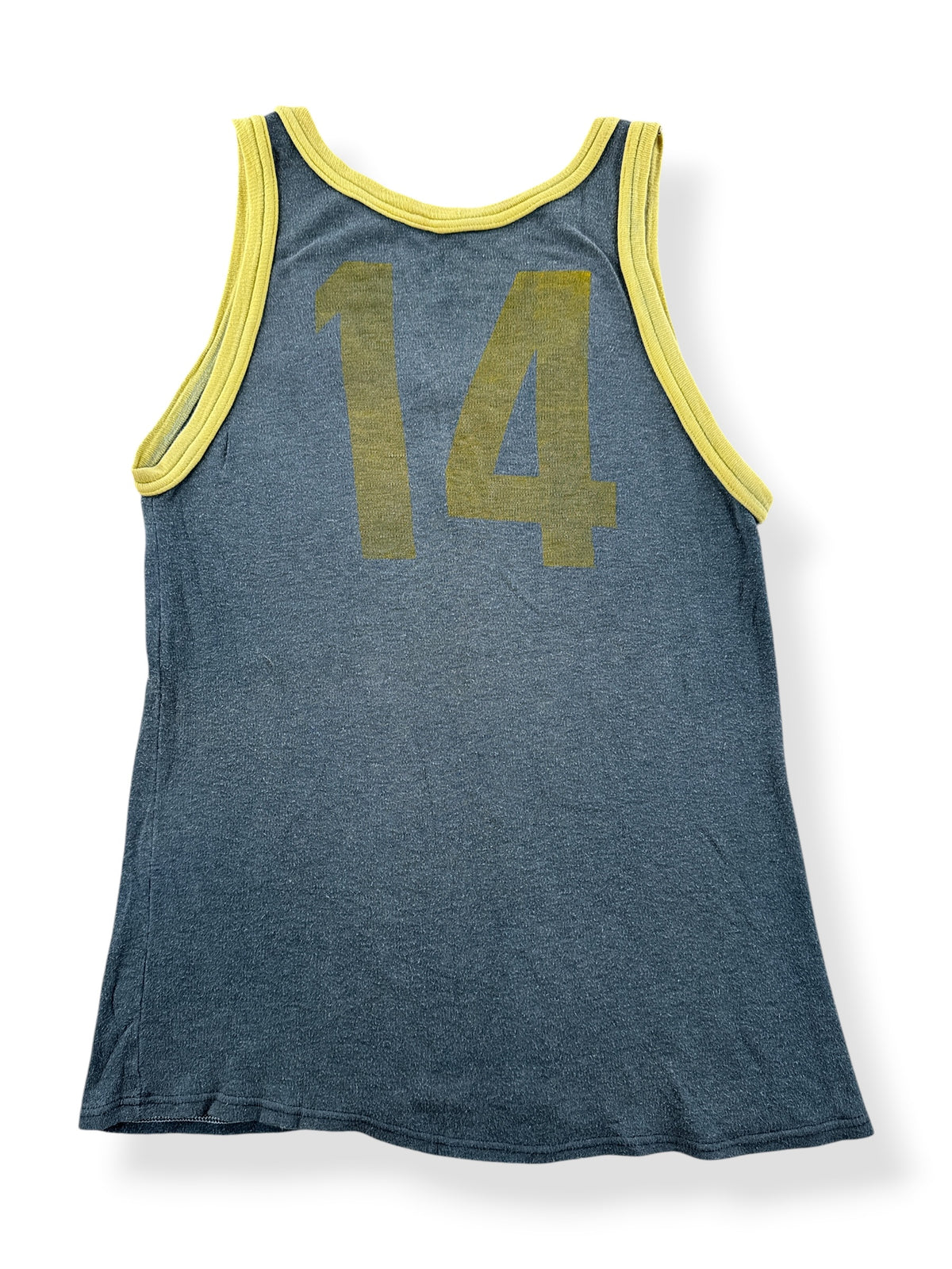 Back of Vintage 70s Cotopaxi Ecuador Gym Uniform Tank SZ XS