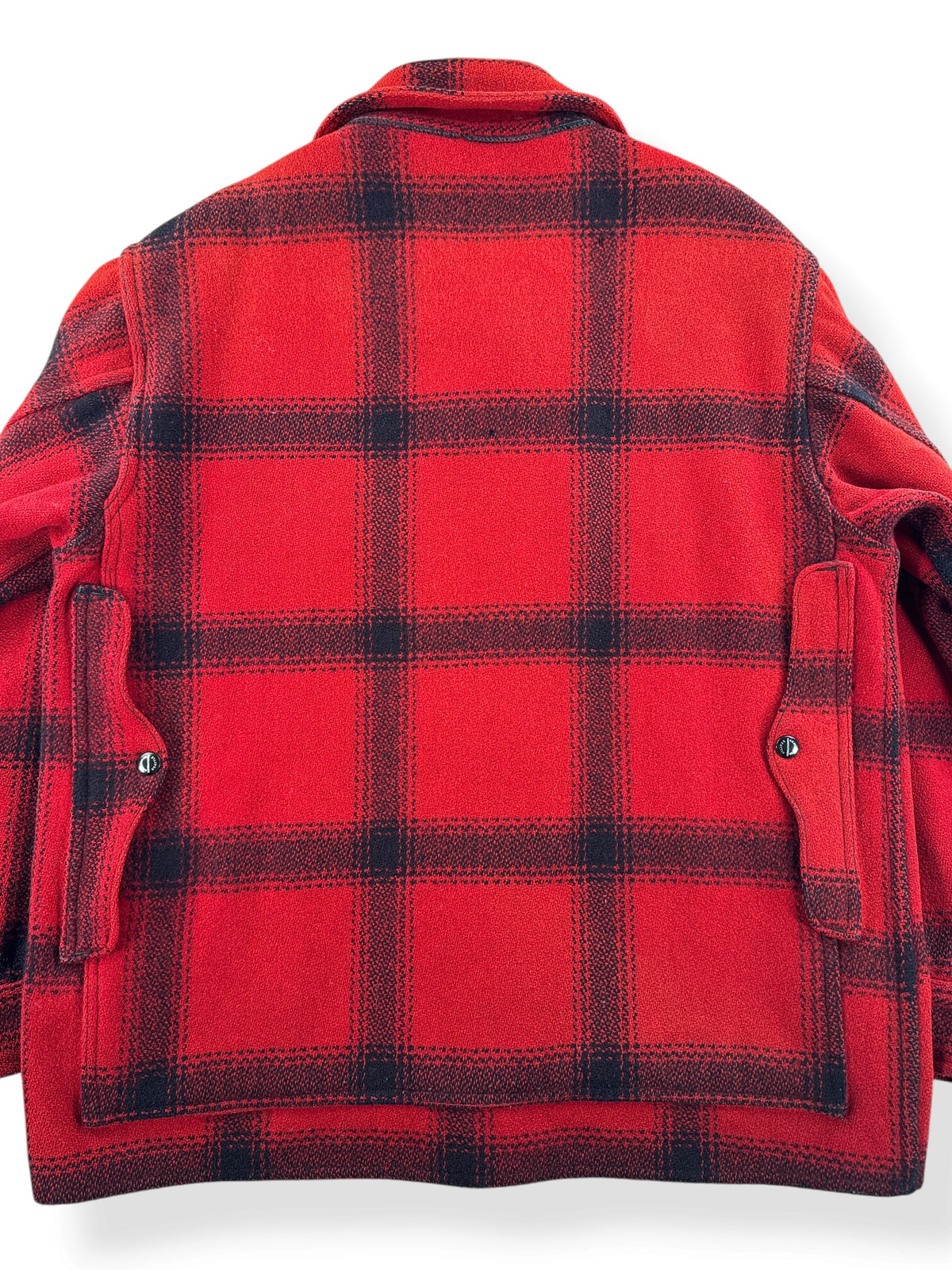 Close-up of back of Vintage 40s/50s Filson 75% Red Hunter Jacket SZ 38