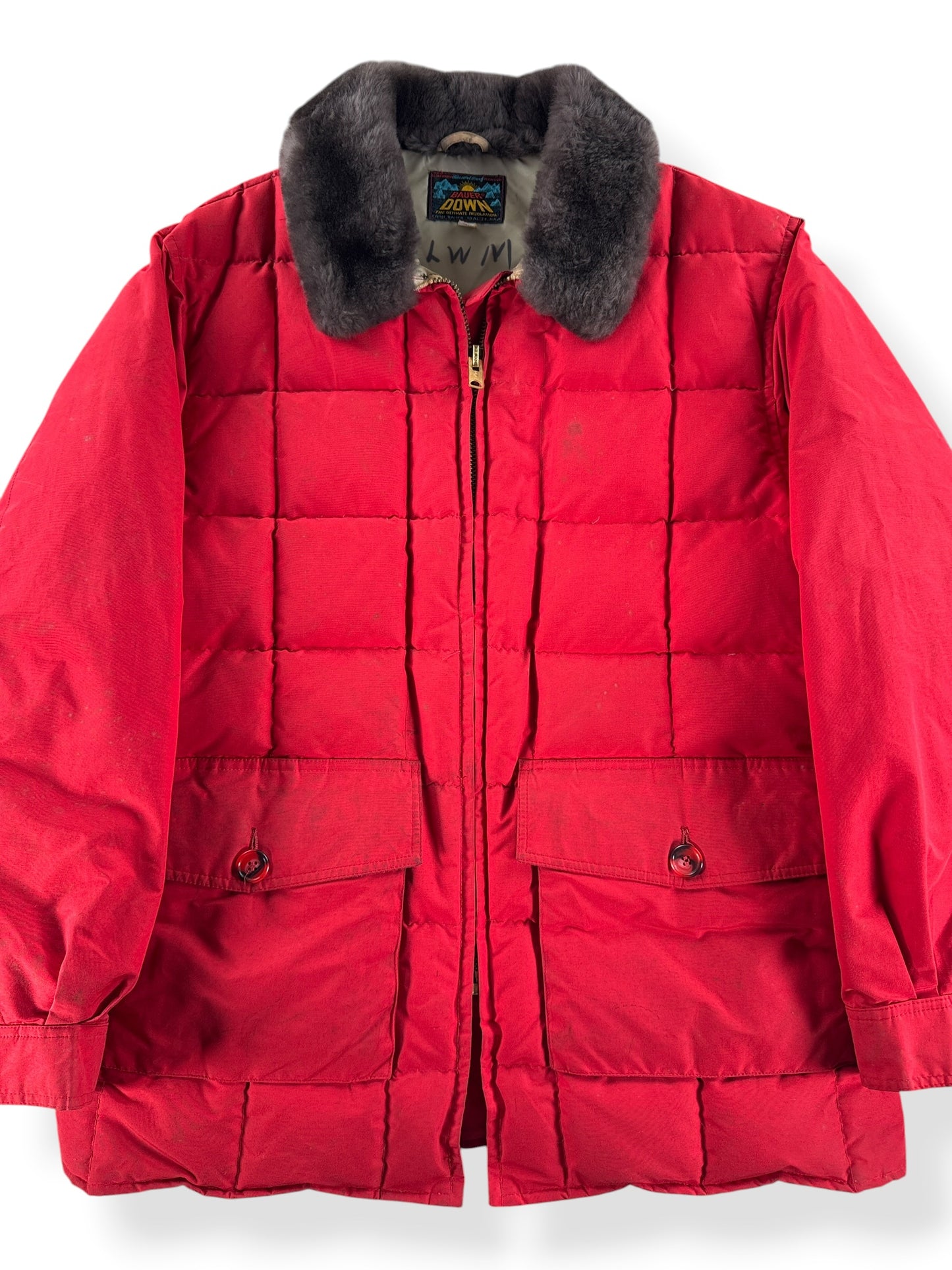 Front Close Up of Vintage Eddie Bauer Sun Down Coat SZ 46