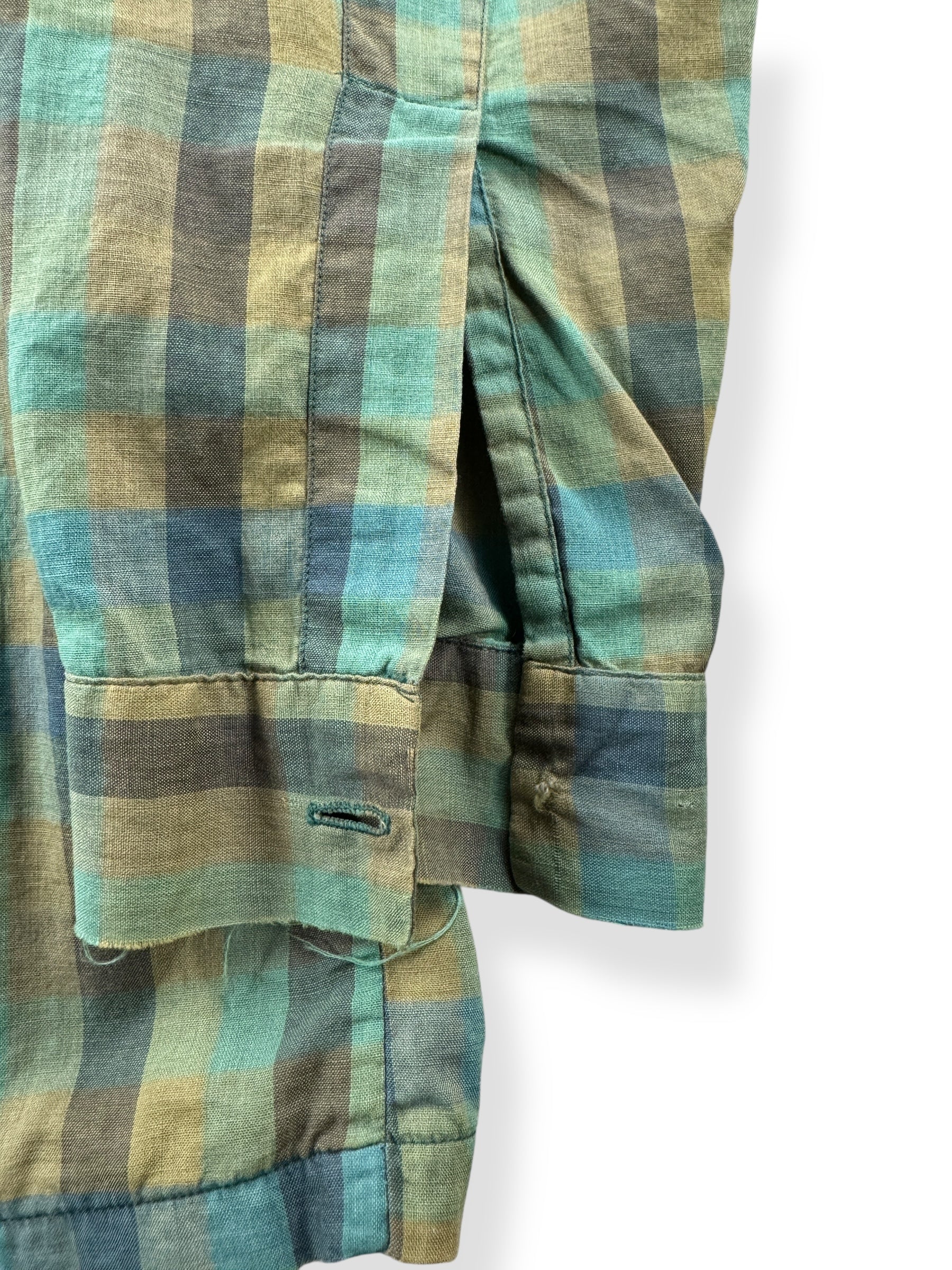 Missing Button on Vintage Da Vinci Loop Collar Shirt SZ L AS IS