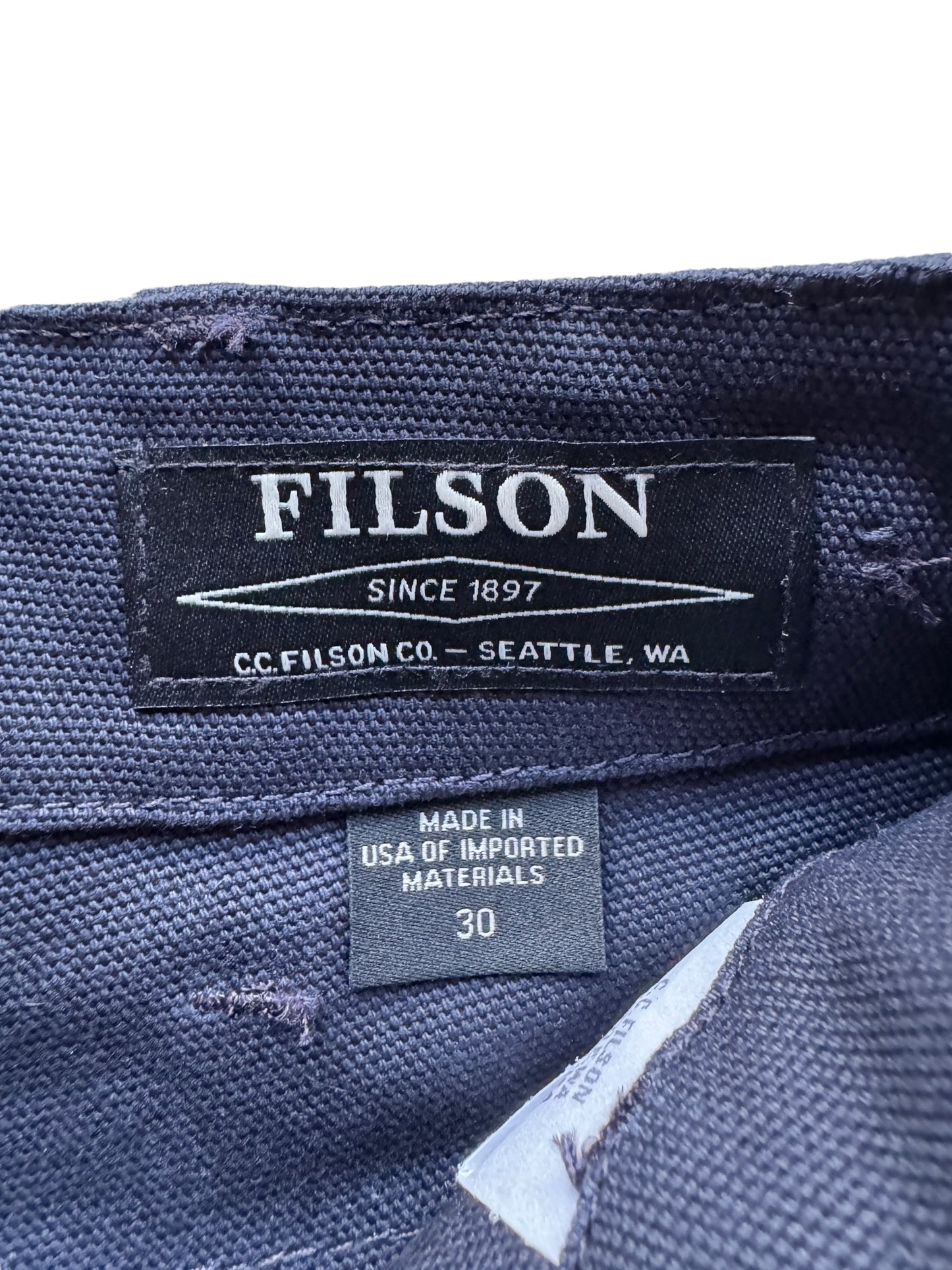 NOS Midnight Blue Filson Military Shorts W30