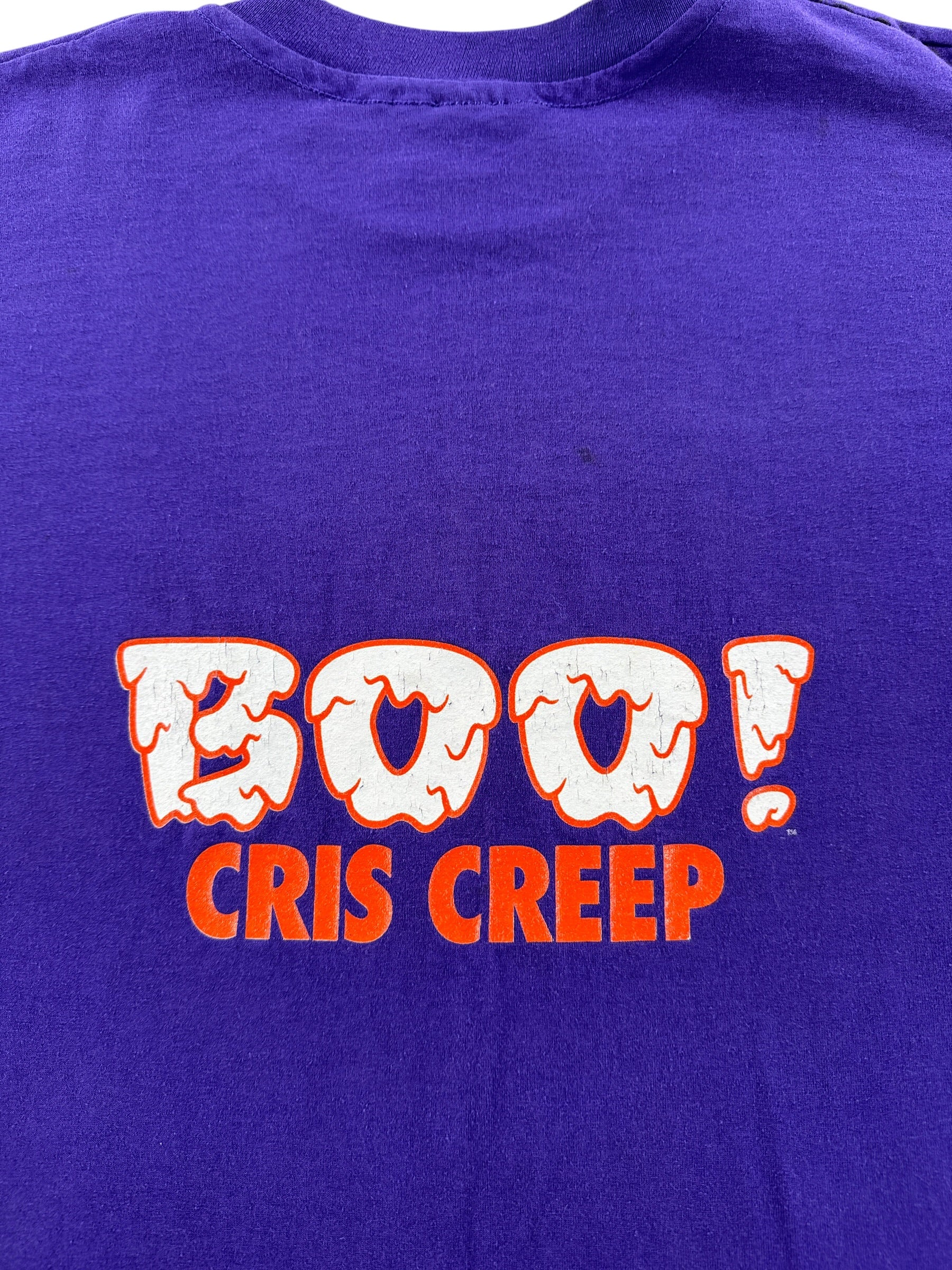 Back Graphic of Vintage Bite Me Boo Cris Creep Tee SZ L
