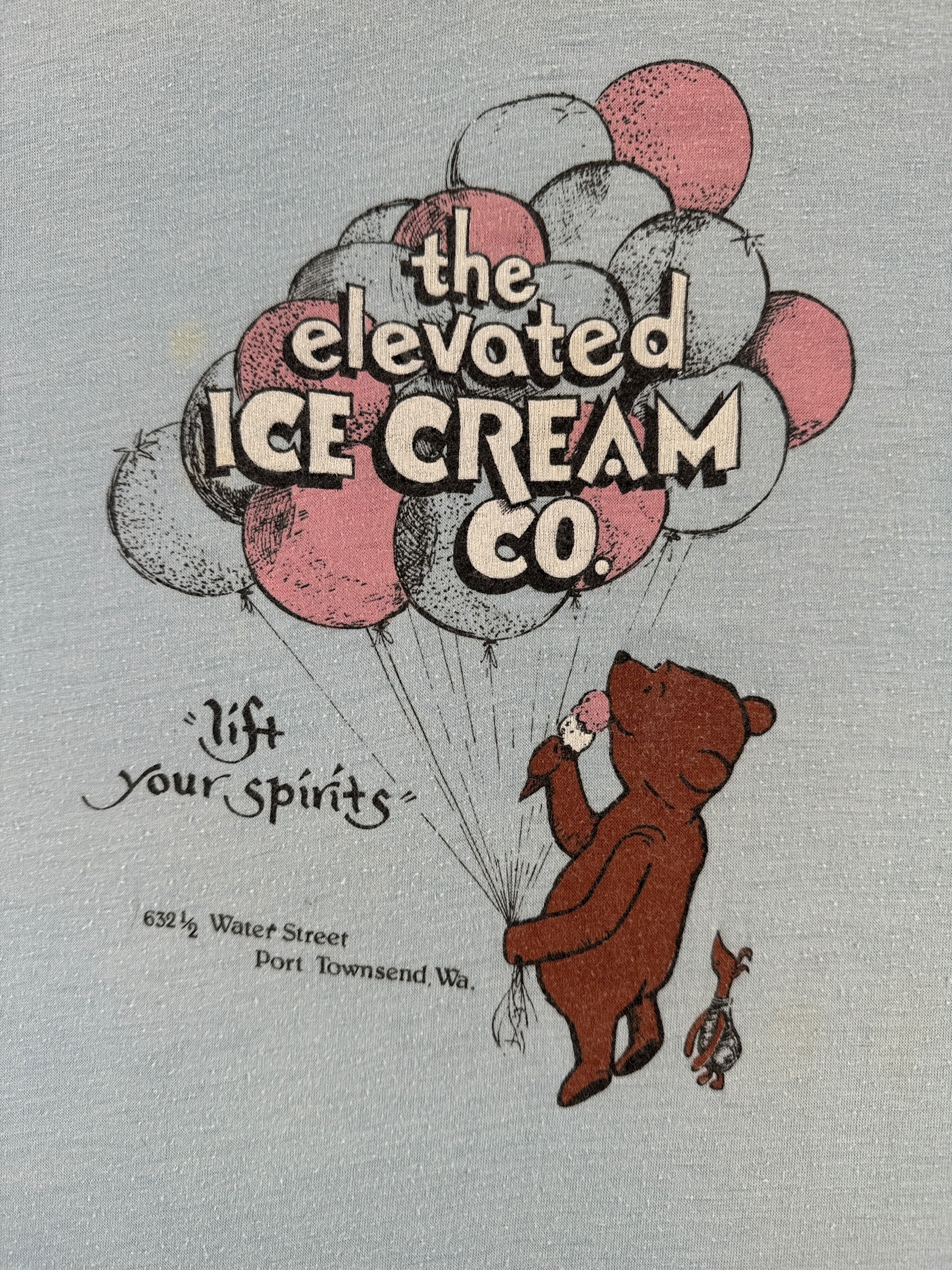 Front Graphic of Vintage 70s Port Townsend Ice Cream Tee SZ S